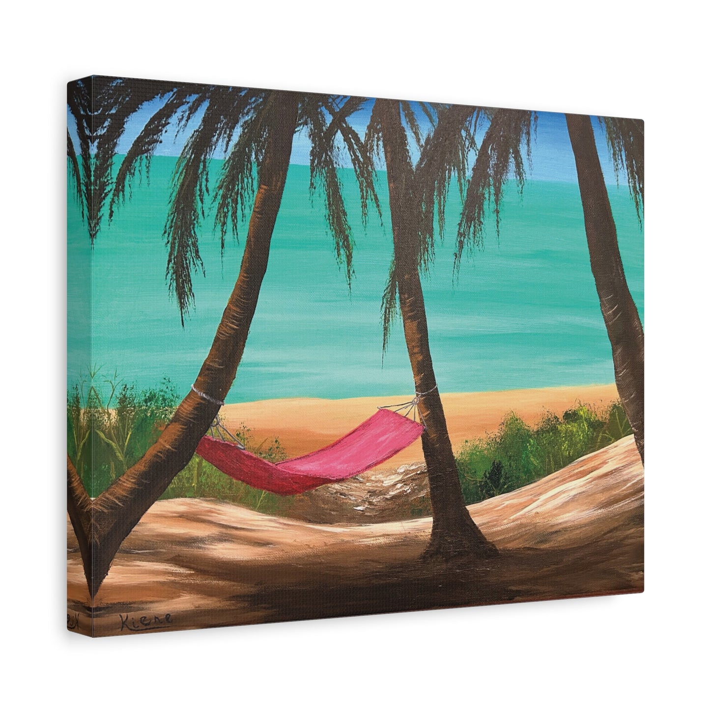 Hawaii Beach Hammock Matte Canvas, Stretched, 1.25". Available in sizes from 10” x 8”-18” x 12”