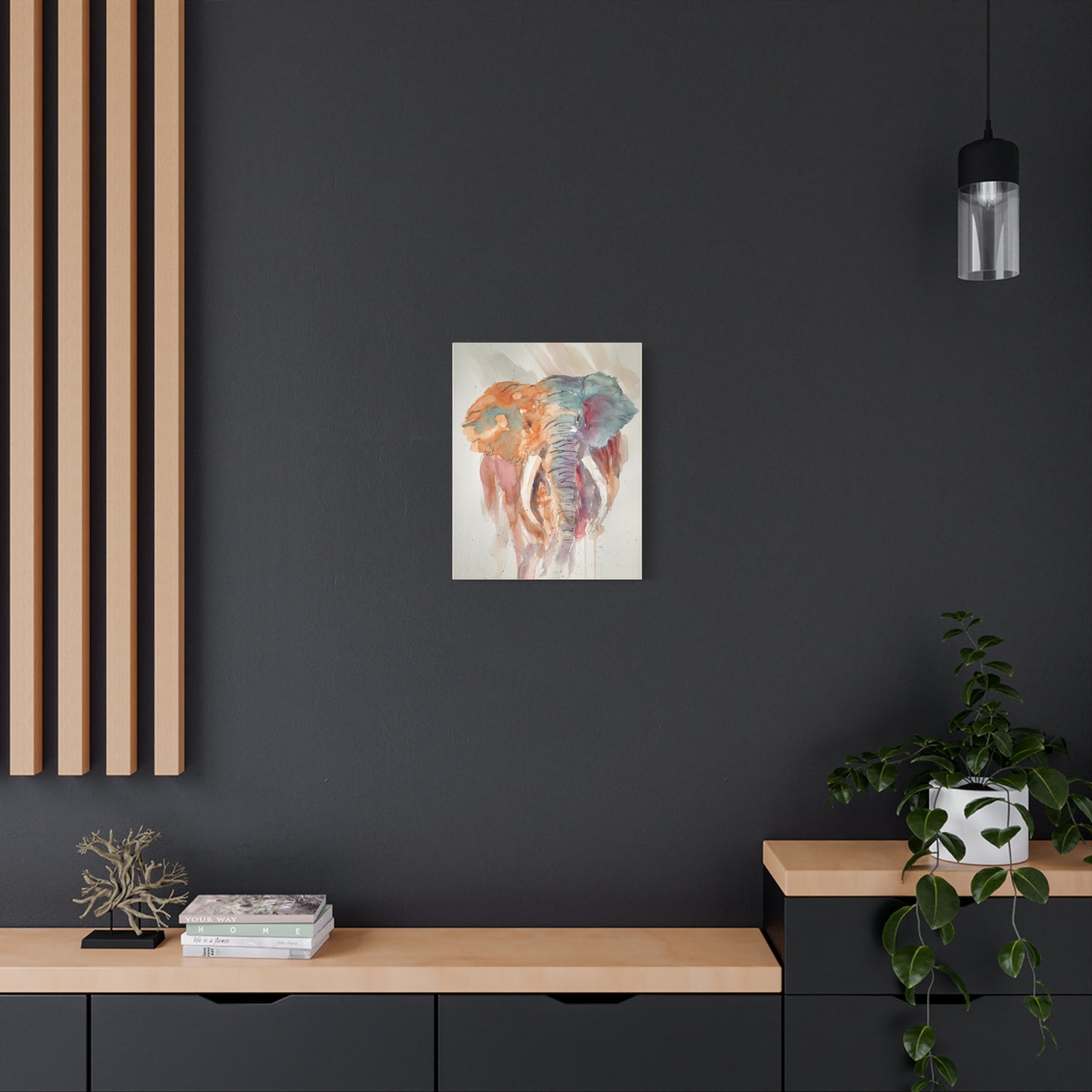 Bull in a Dust Storm Matte Canvas, Stretched, 1.25". Available in sizes 8” x 10”-18” x 24”