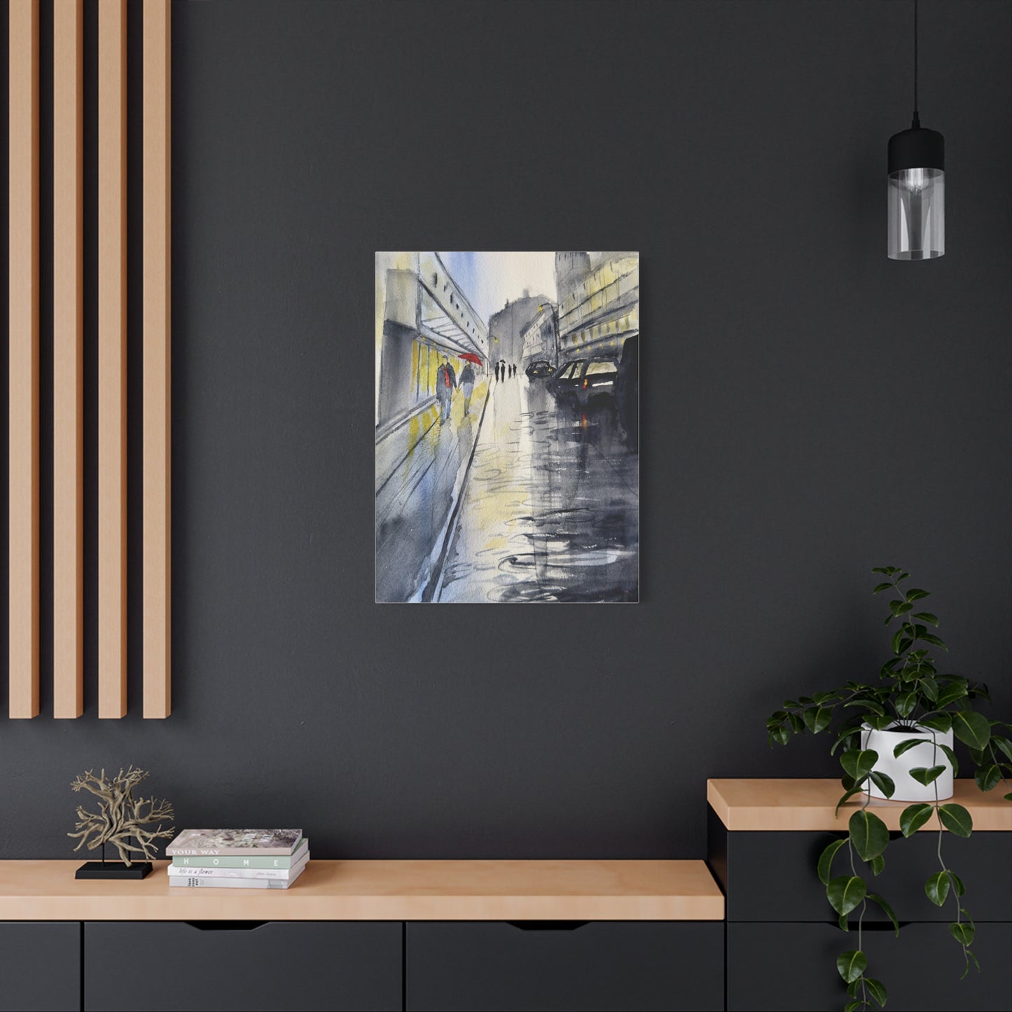Rainy Day Romance Matte Canvas, Stretched, 1.25". Available in sizes from 8" x 10"-24" x 32"