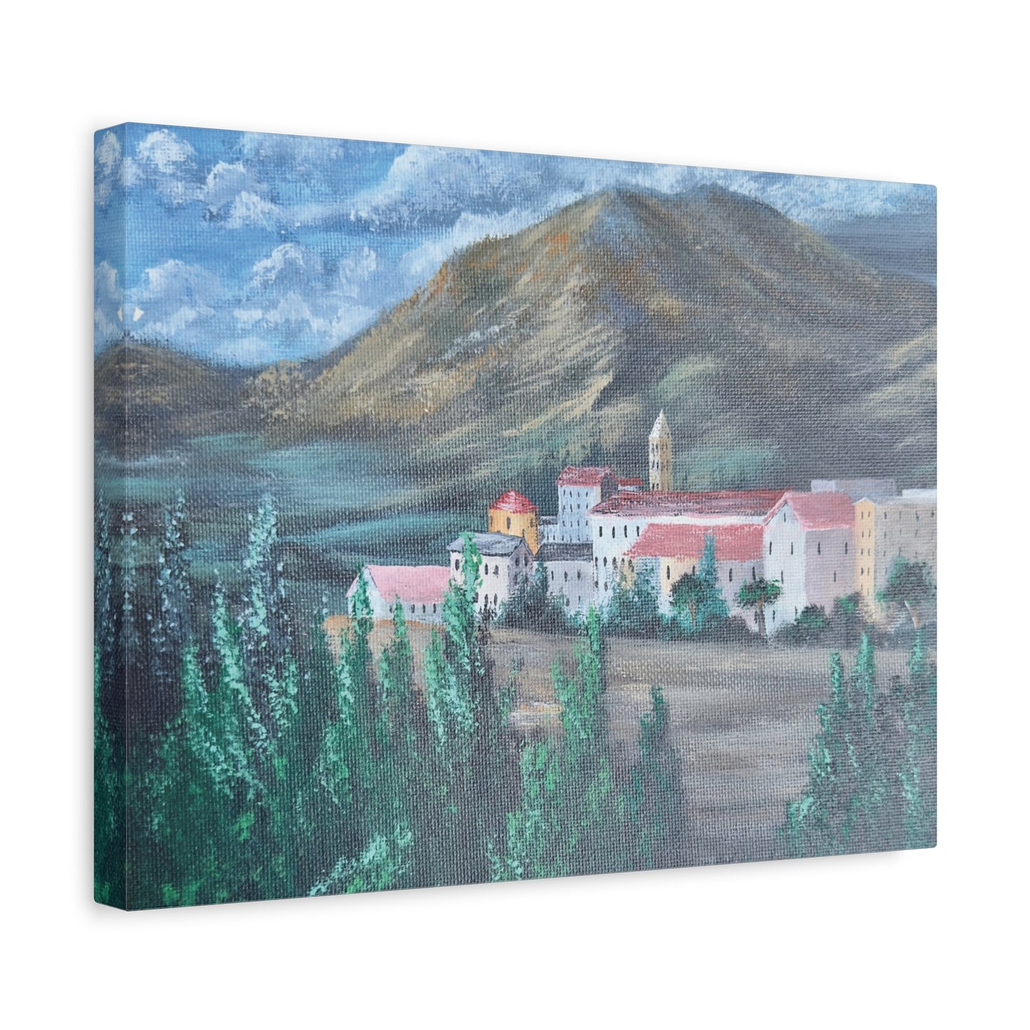 Italian Landscape Vintage Wall Art, Tivoli Matte Canvas, Stretched, 1.25". Available in sizes from 10” x 8”-30” x 20”
