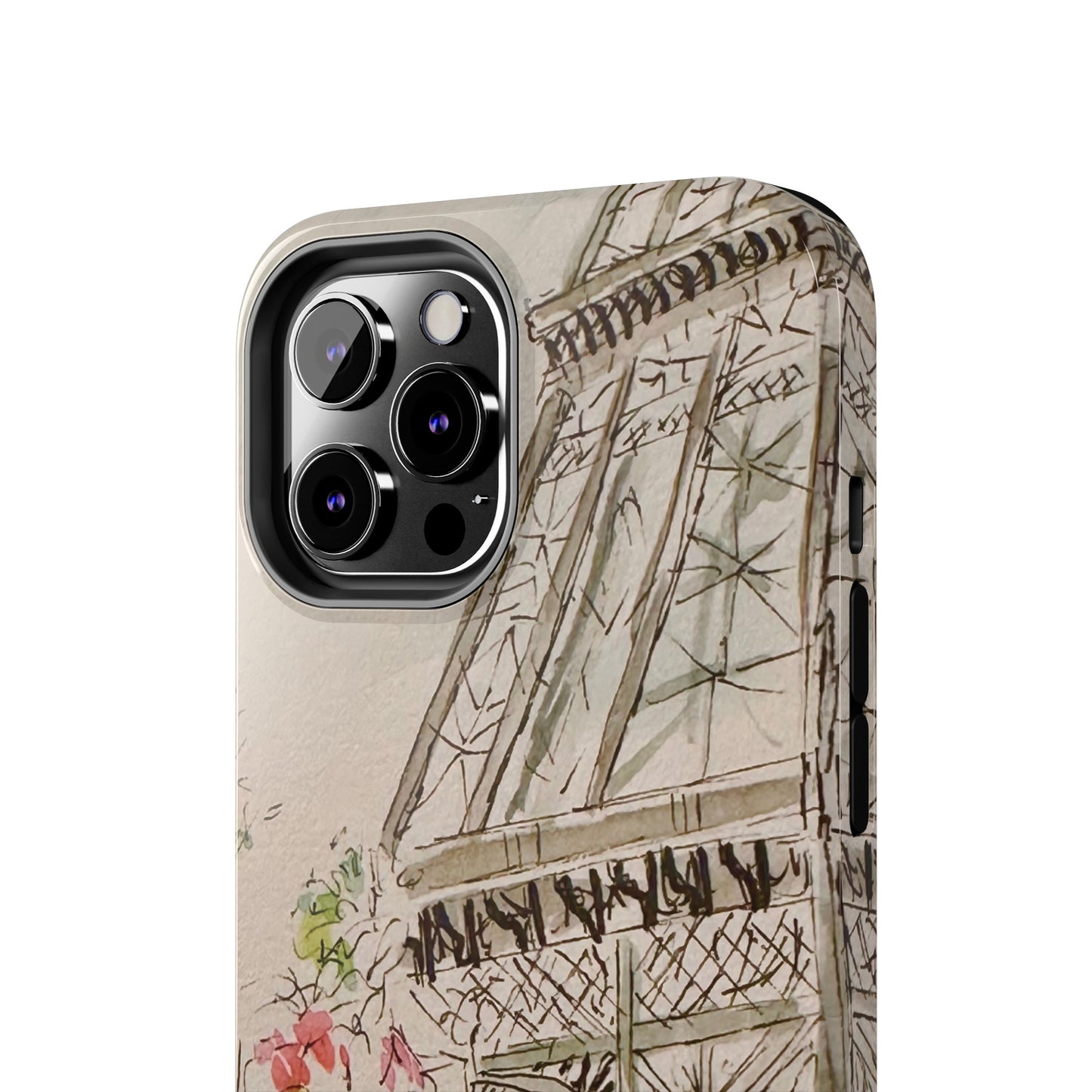 Eiffel Tower and Paris Flowers Phone Case for iPhone 15, 14, 13 and More