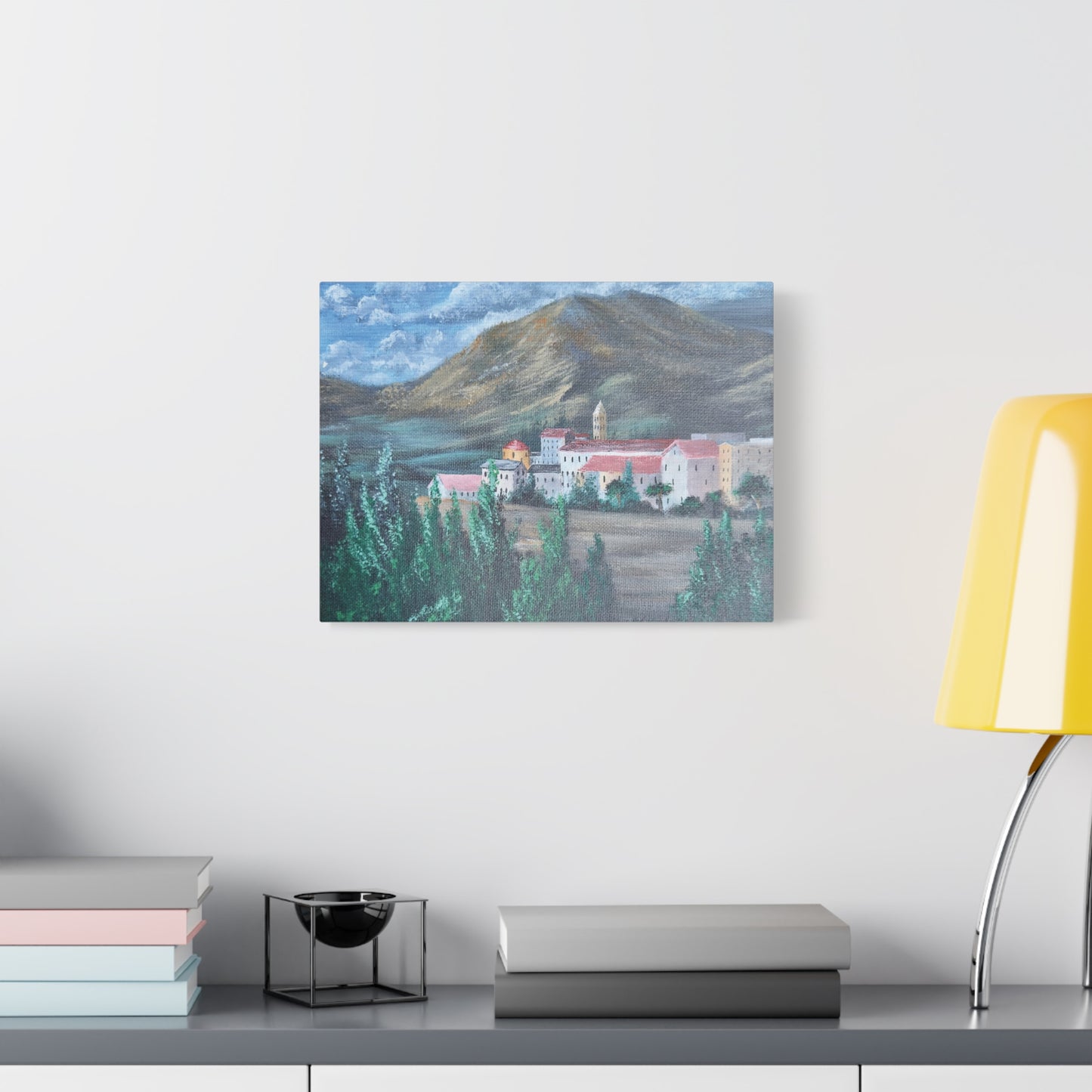Italian Landscape Vintage Wall Art, Tivoli Matte Canvas, Stretched, 1.25". Available in sizes from 10” x 8”-30” x 20”