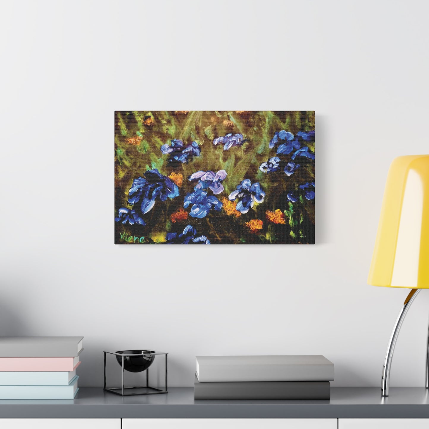 Irises Reimagined Matte Canvas, Stretched, 1.25". Available in sizes from 10” x 8”-18” x 12”
