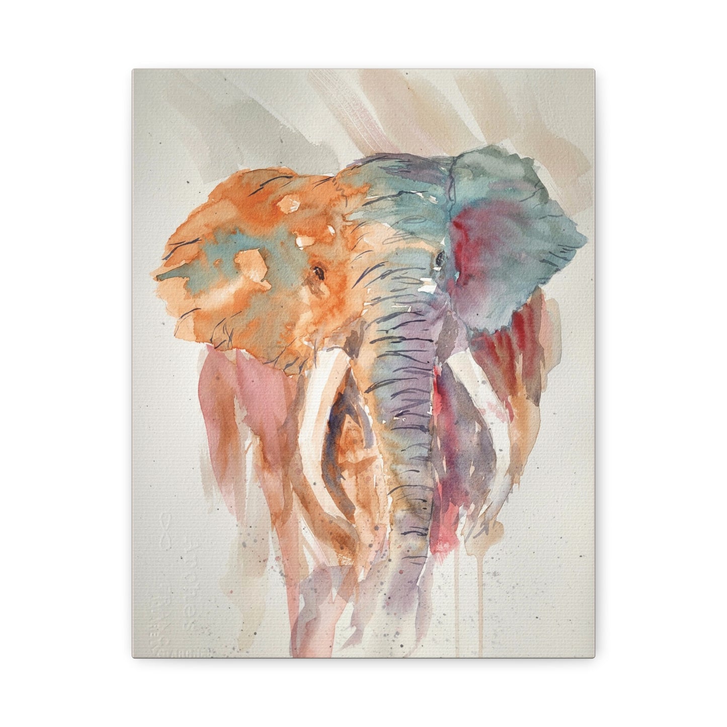 Bull in a Dust Storm Matte Canvas, Stretched, 1.25". Available in sizes 8” x 10”-18” x 24”