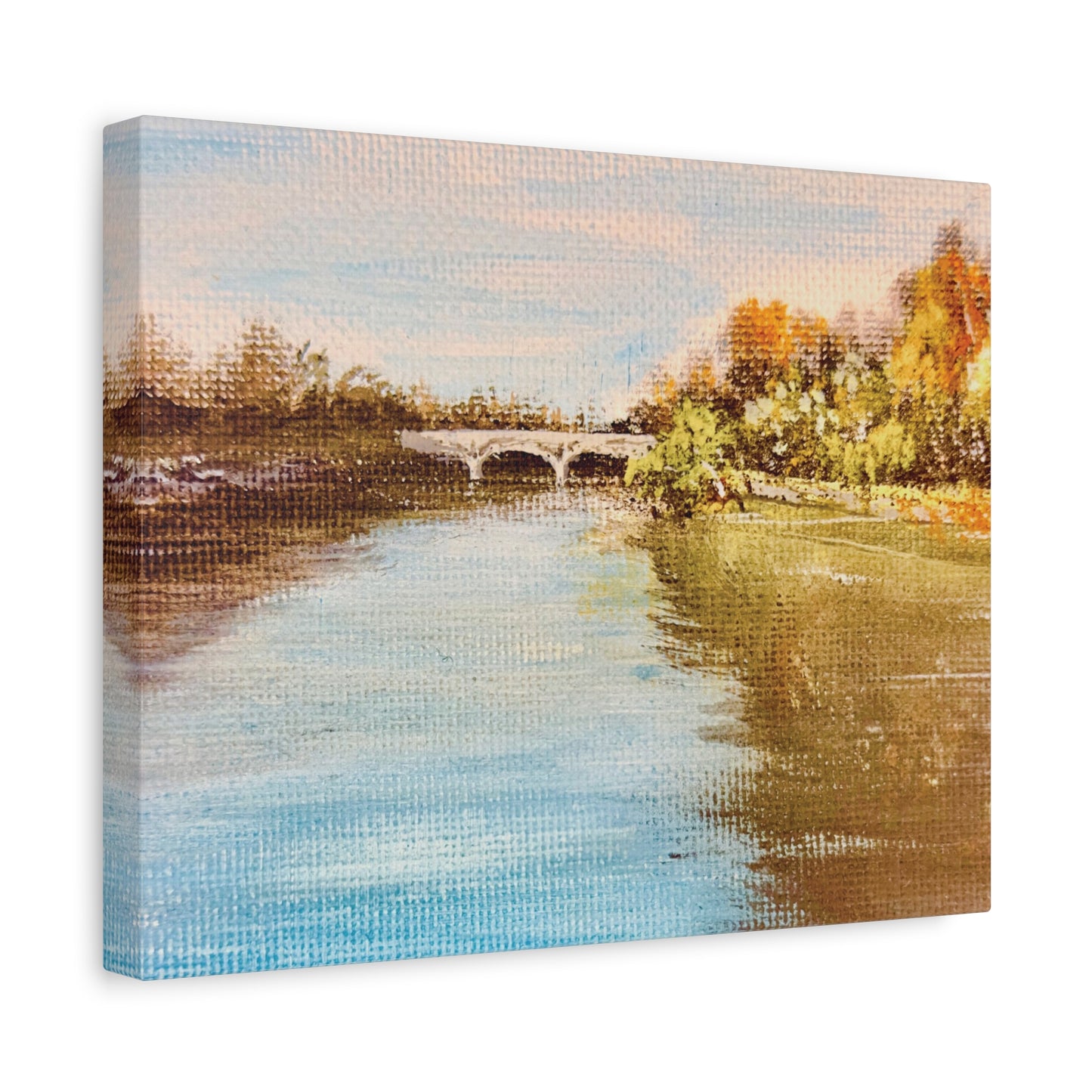 Picturesque Tiber River, Rome Matte Canvas, Stretched, 1.25". Available in sizes from 10” x 8”-18” x 12”