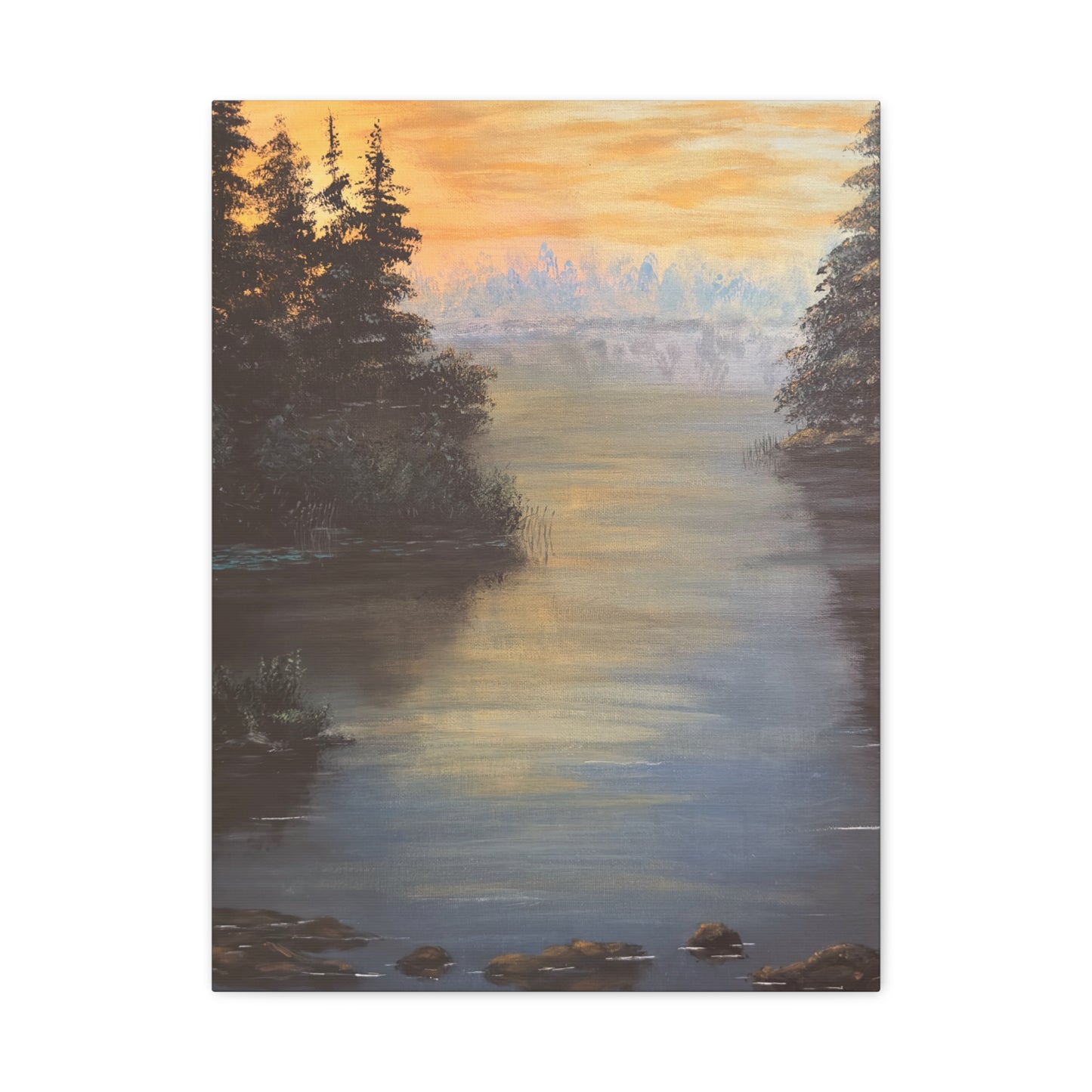 Peaceful Northwoods Lake Matte Canvas, Stretched, 1.25". Available in sizes from 8” x 10”-20” x 30”