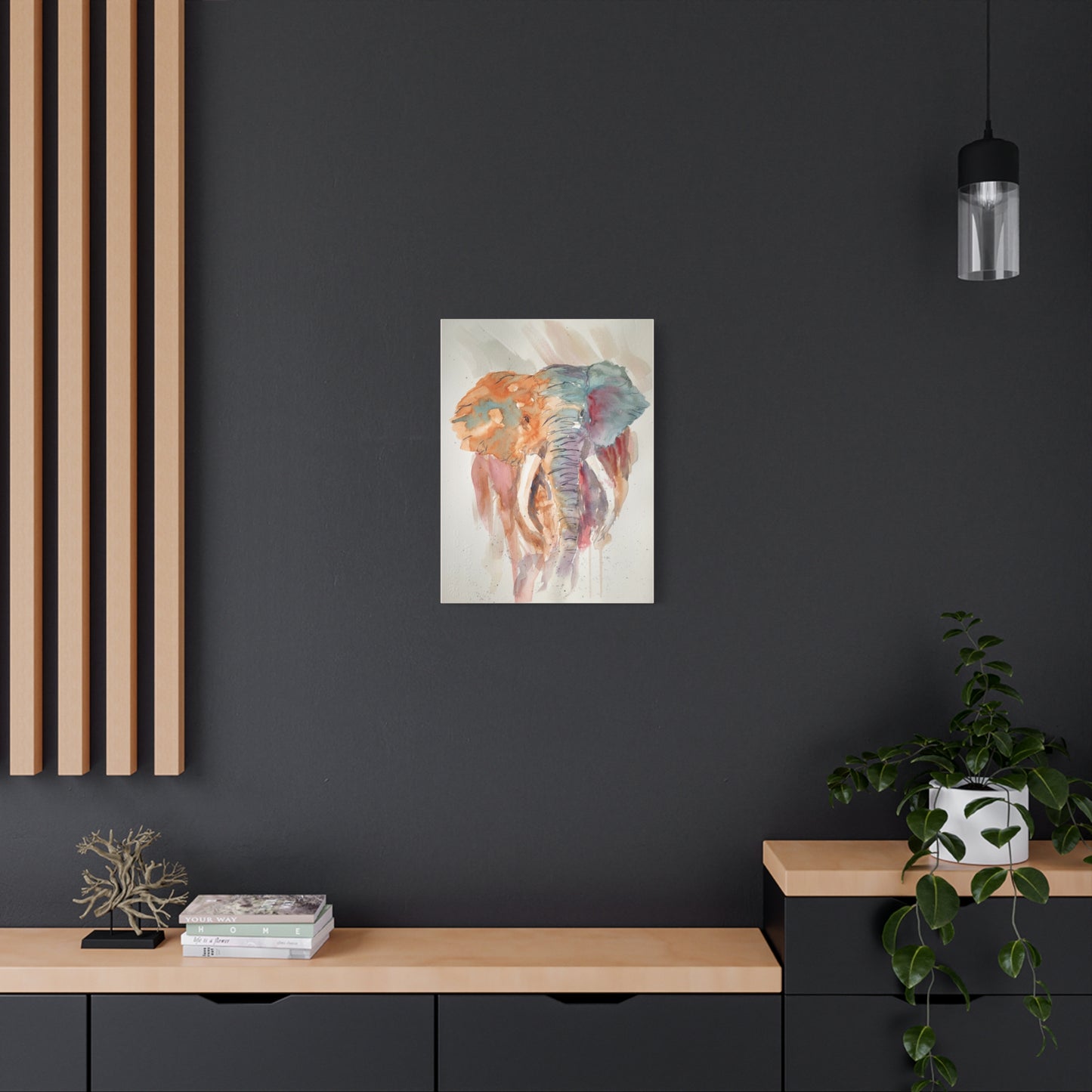 Bull in a Dust Storm Matte Canvas, Stretched, 1.25". Available in sizes 8” x 10”-18” x 24”
