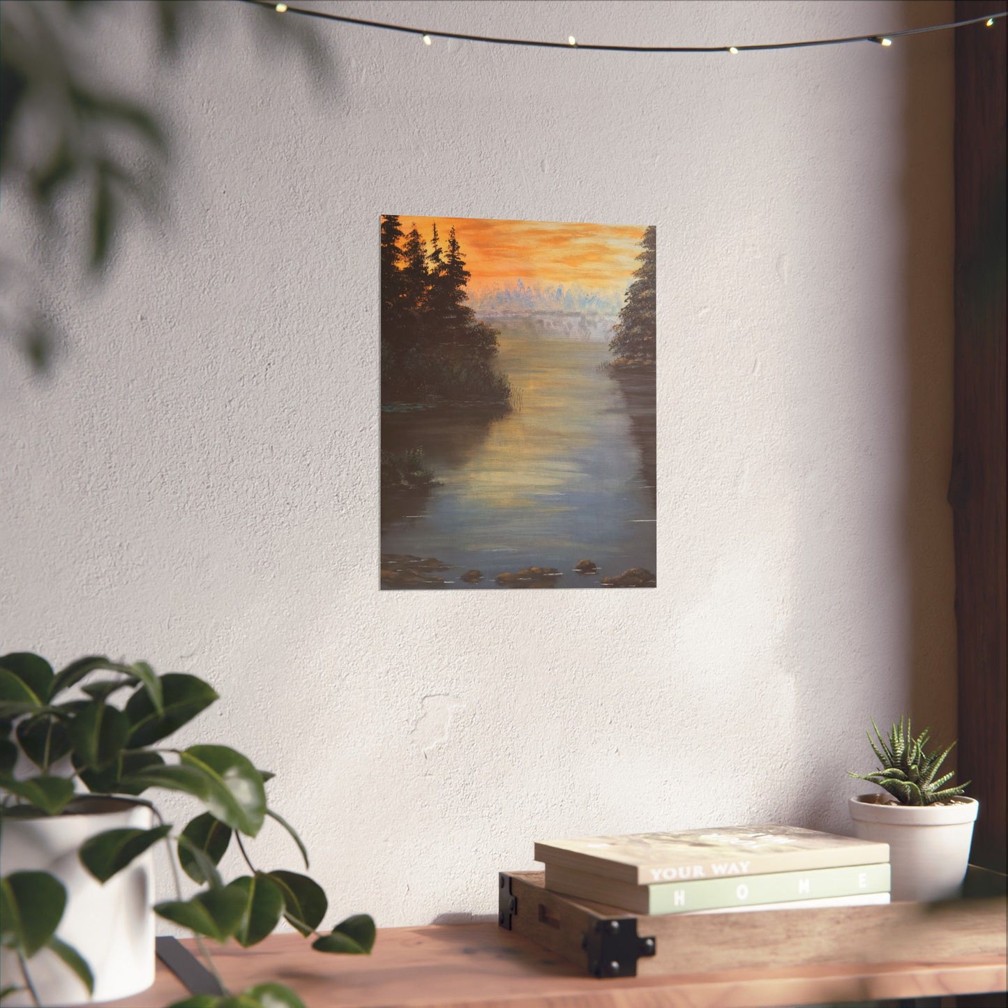Peaceful Northwoods Lake Matte Vertical Poster. Available in sizes from 8” x 10”-20” x 24”