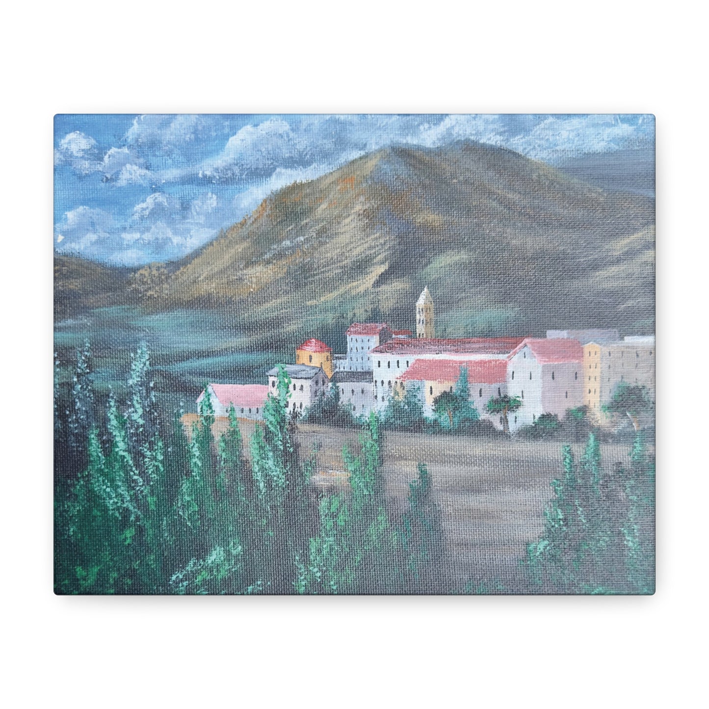 Italian Landscape Vintage Wall Art, Tivoli Matte Canvas, Stretched, 1.25". Available in sizes from 10” x 8”-30” x 20”