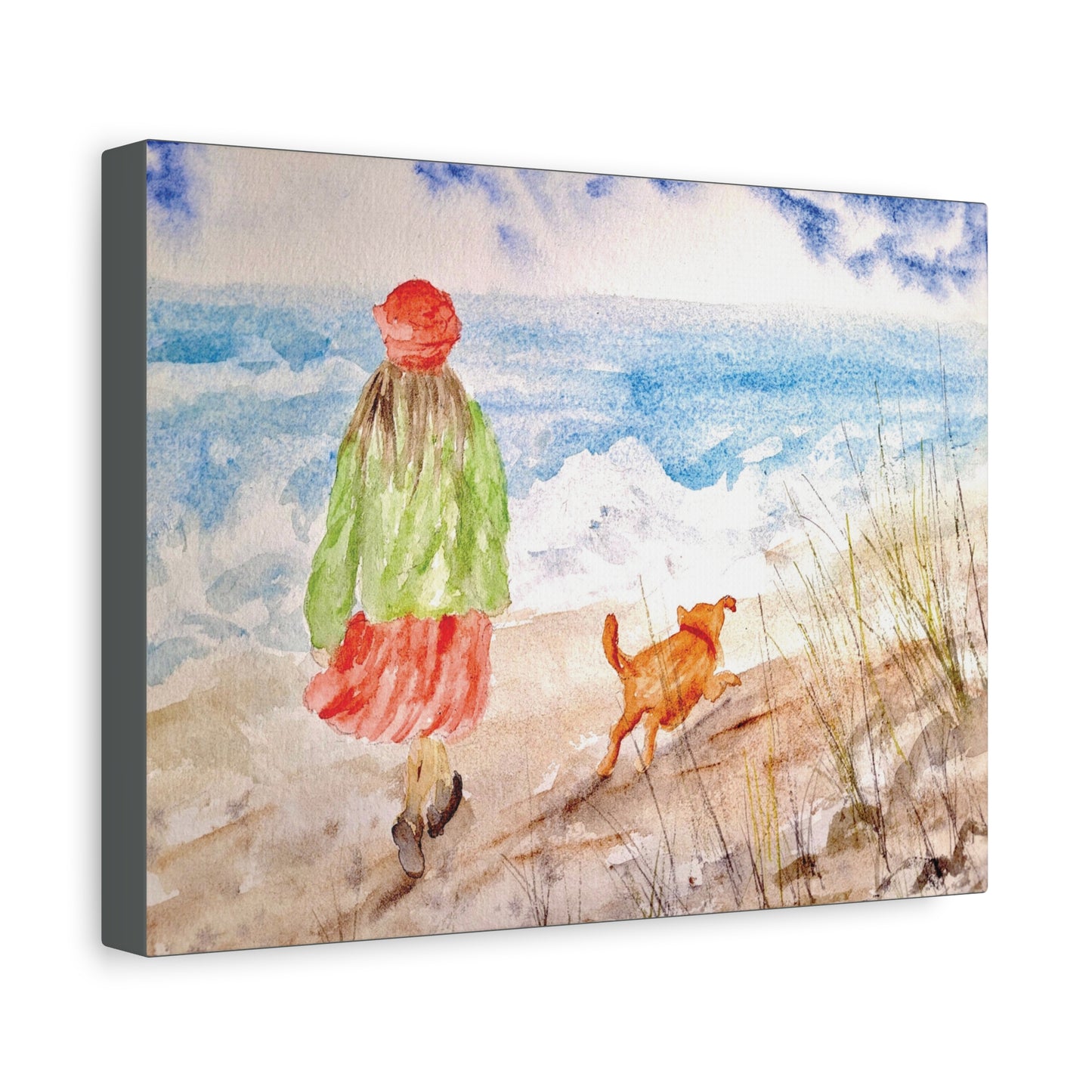 Oceanfront Friends Matte Canvas, Stretched, 1.25". Available in sizes 10” x 8”-20” x 16”