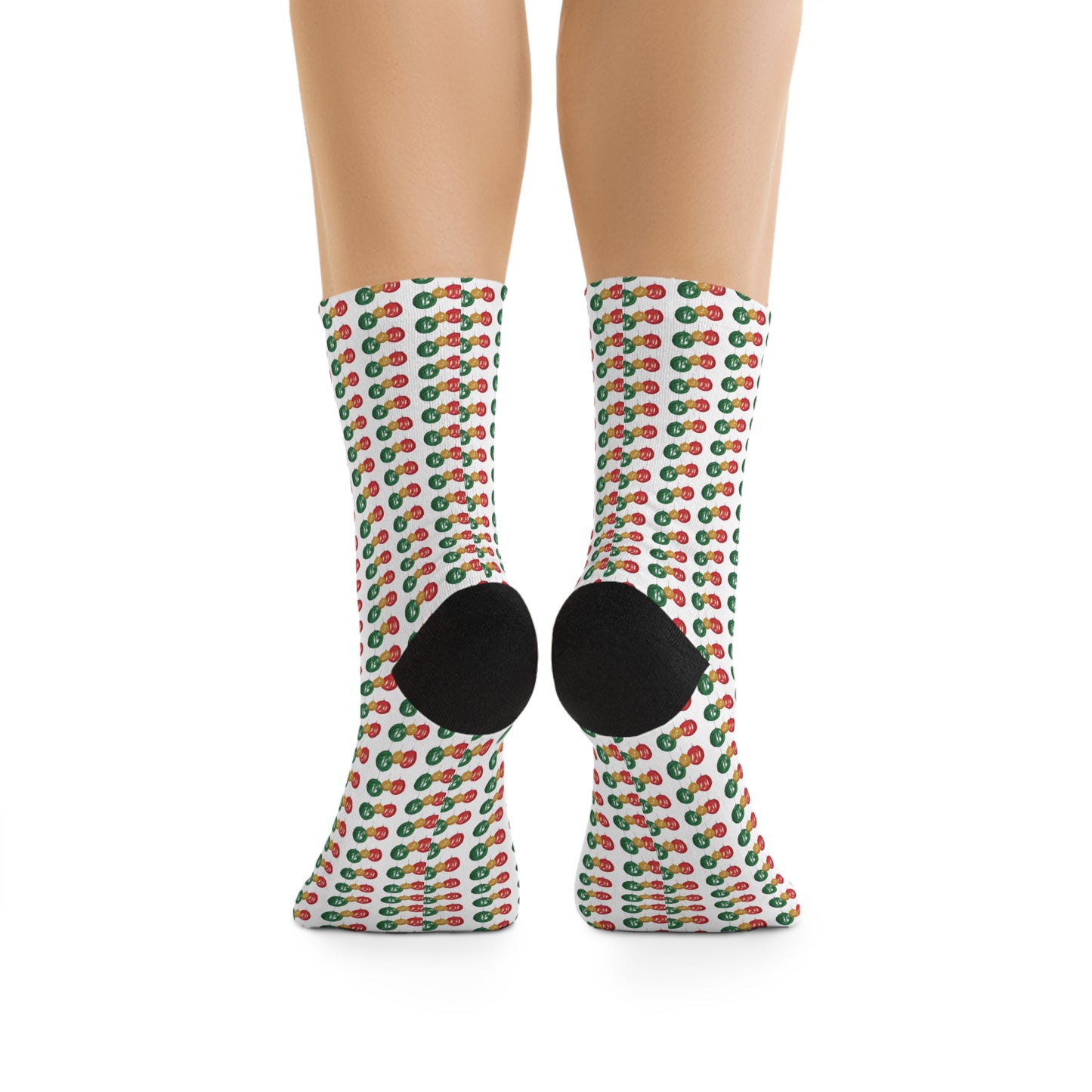 Baubles Recycled Poly Socks Featuring Art Dude (Cream)