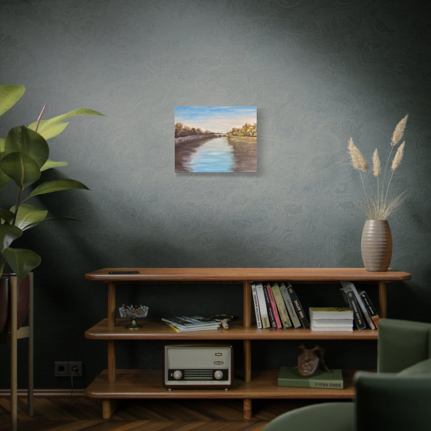 Scenic Tiber River, Rome Matte Canvas, Stretched, 1.25". Available in sizes from 10” x 8”-30” x 24”
