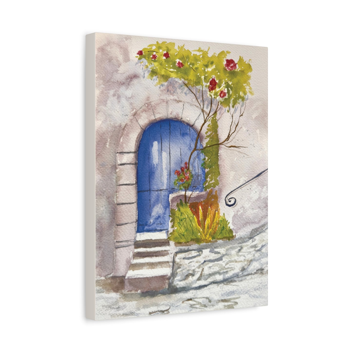 Blue Door Matte Canvas, Stretched, 1.25". Available in sizes from 8" x 10"-24" x 32"