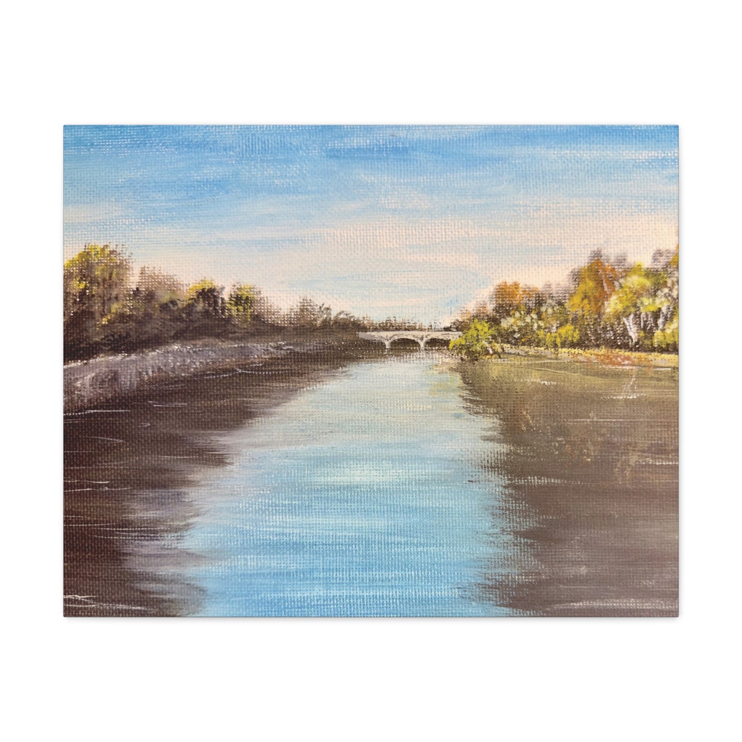 Scenic Tiber River, Rome Matte Canvas, Stretched, 1.25". Available in sizes from 10” x 8”-30” x 24”