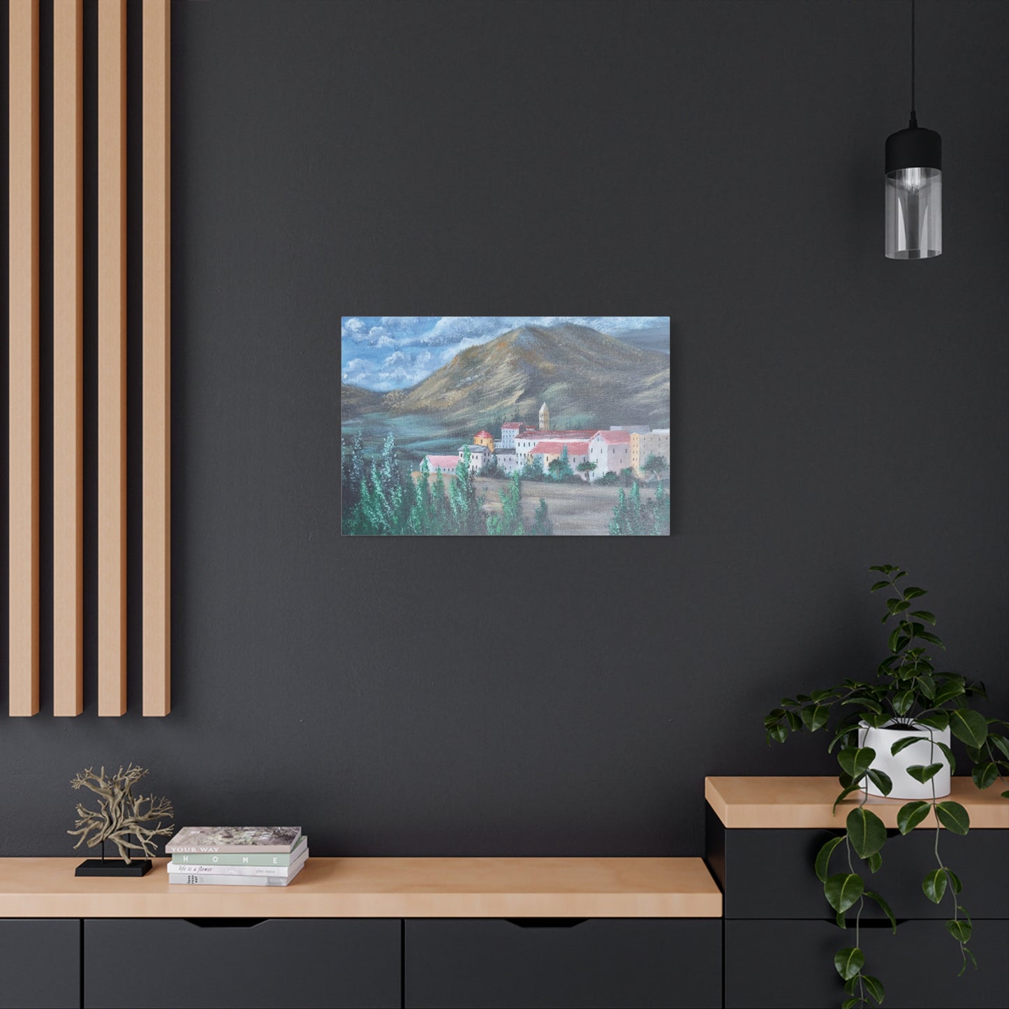 Italian Landscape Vintage Wall Art, Tivoli Matte Canvas, Stretched, 1.25". Available in sizes from 10” x 8”-30” x 20”
