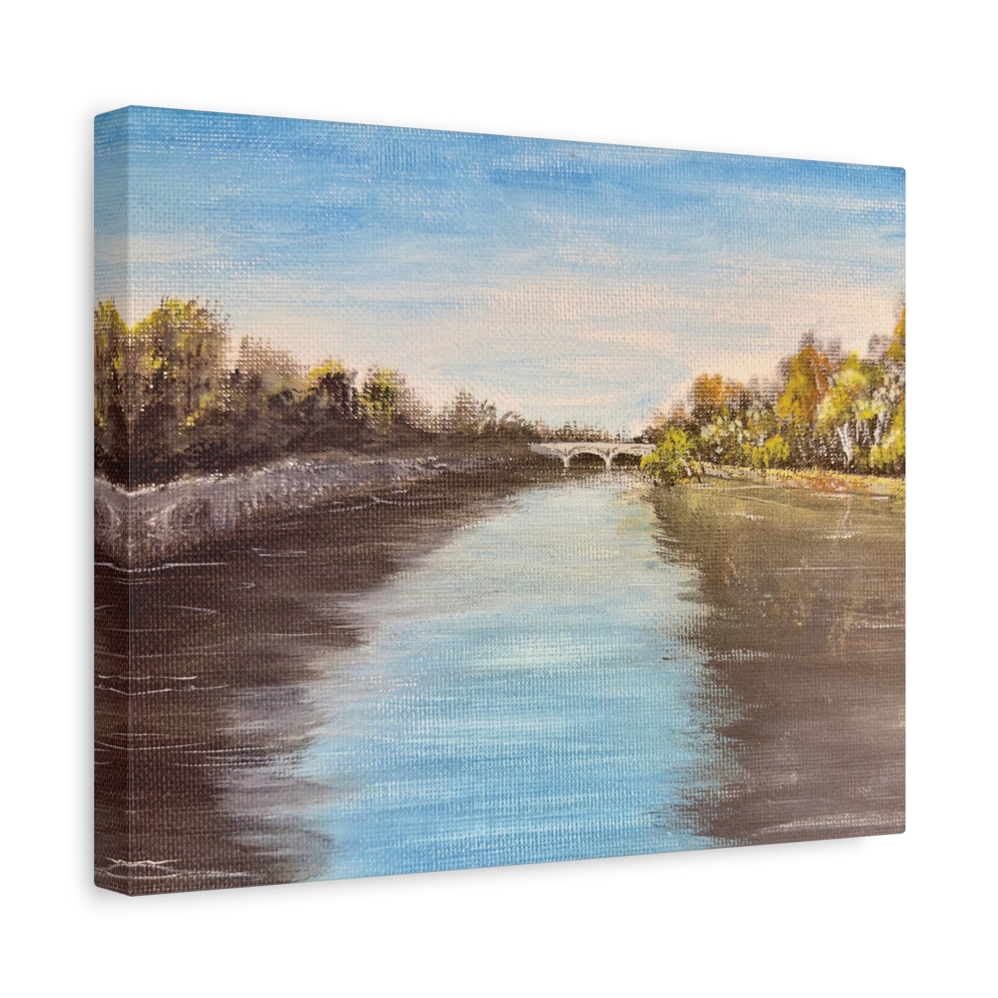 Scenic Tiber River, Rome Matte Canvas, Stretched, 1.25". Available in sizes from 10” x 8”-30” x 24”