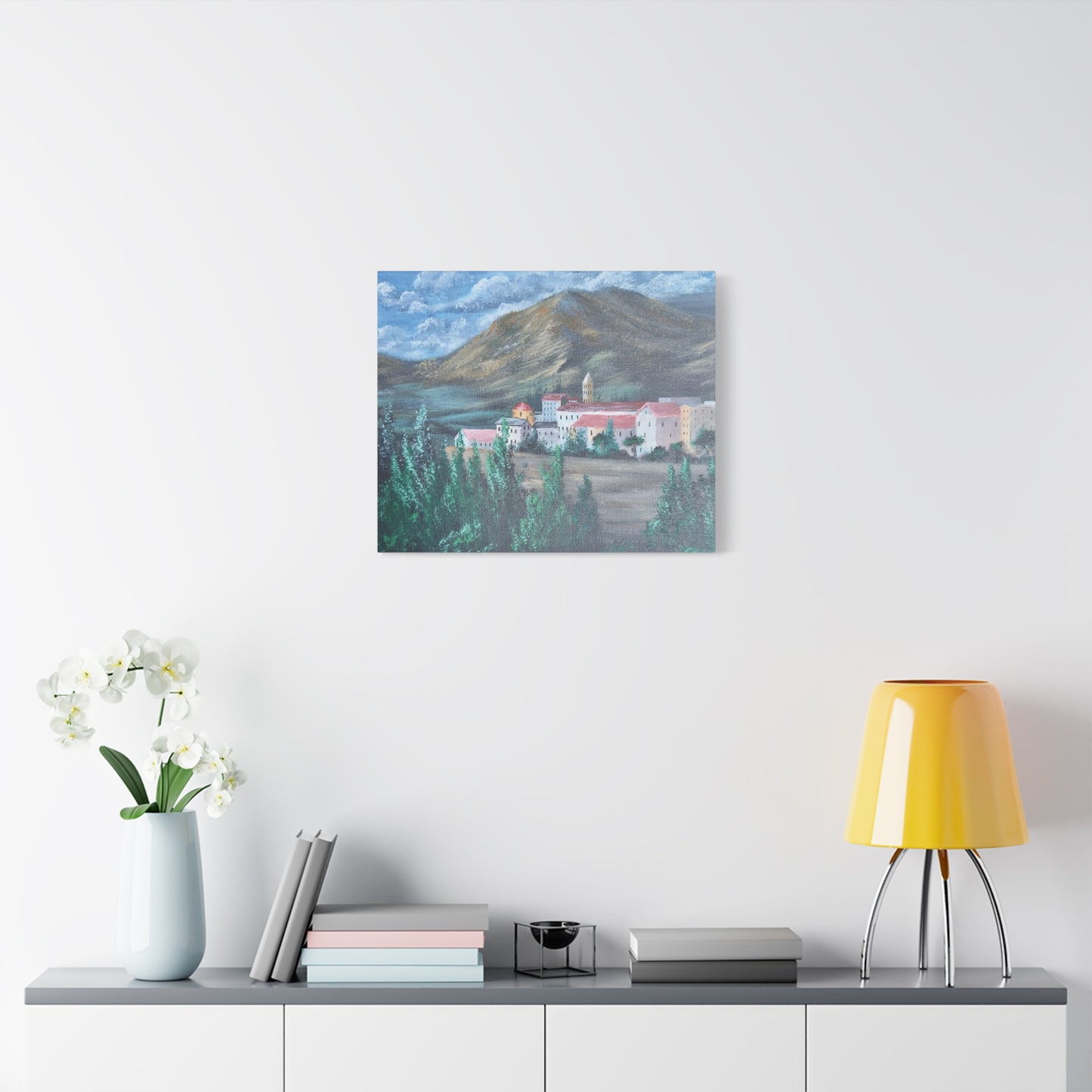 Italian Landscape Vintage Wall Art, Tivoli Matte Canvas, Stretched, 1.25". Available in sizes from 10” x 8”-30” x 20”