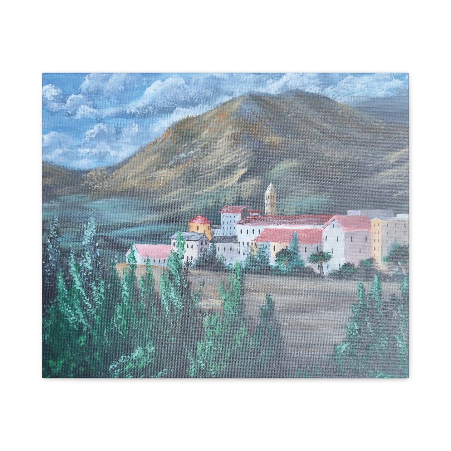 Italian Landscape Vintage Wall Art, Tivoli Matte Canvas, Stretched, 1.25". Available in sizes from 10” x 8”-30” x 20”