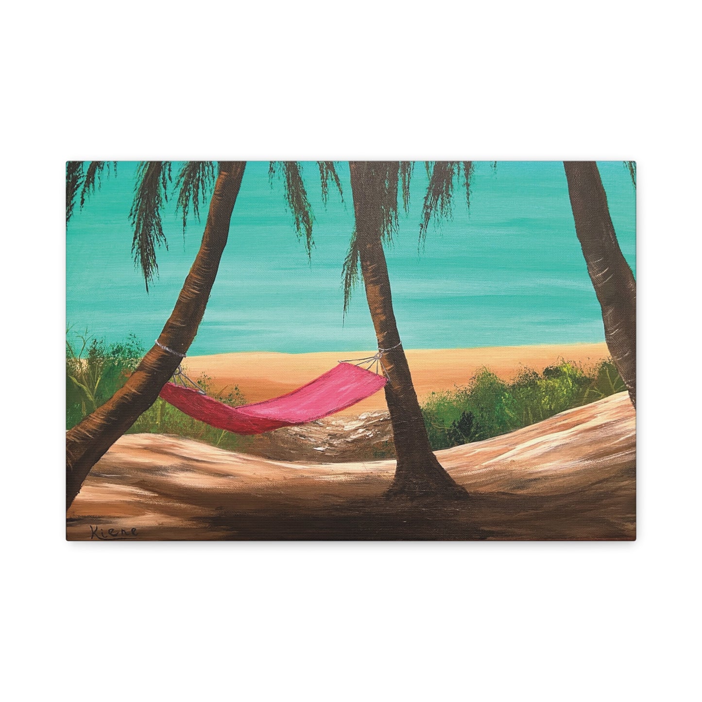 Hawaii Beach Hammock Matte Canvas, Stretched, 1.25". Available in sizes from 10” x 8”-18” x 12”