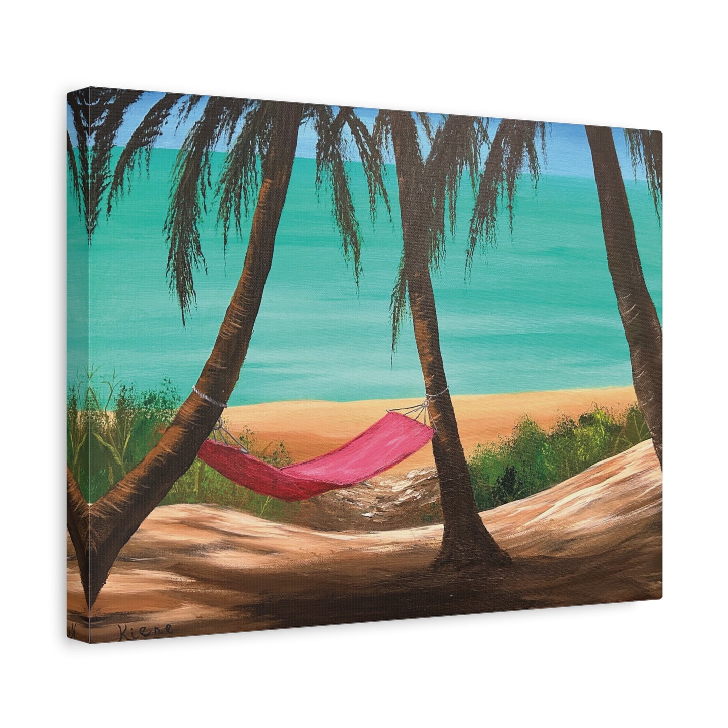 Hawaii Beach Hammock Matte Canvas, Stretched, 1.25". Available in sizes from 10” x 8”-18” x 12”