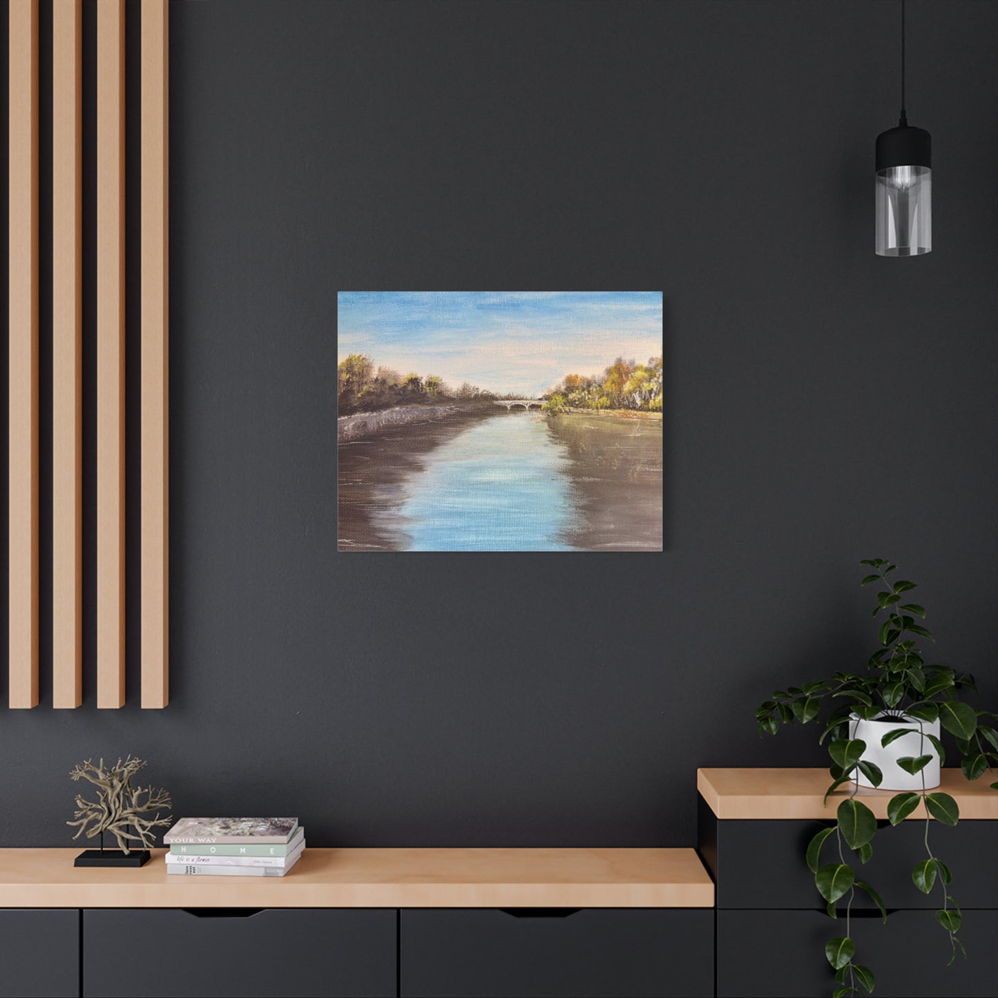 Scenic Tiber River, Rome Matte Canvas, Stretched, 1.25". Available in sizes from 10” x 8”-30” x 24”