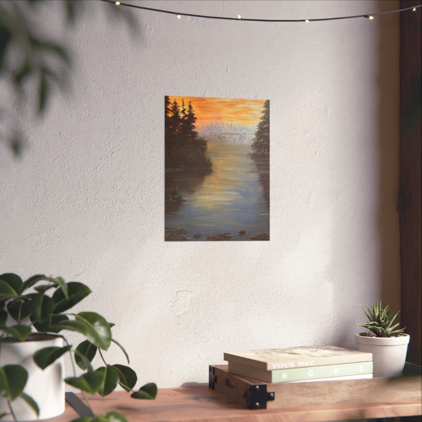 Peaceful Northwoods Lake Matte Vertical Poster. Available in sizes from 8” x 10”-20” x 24”