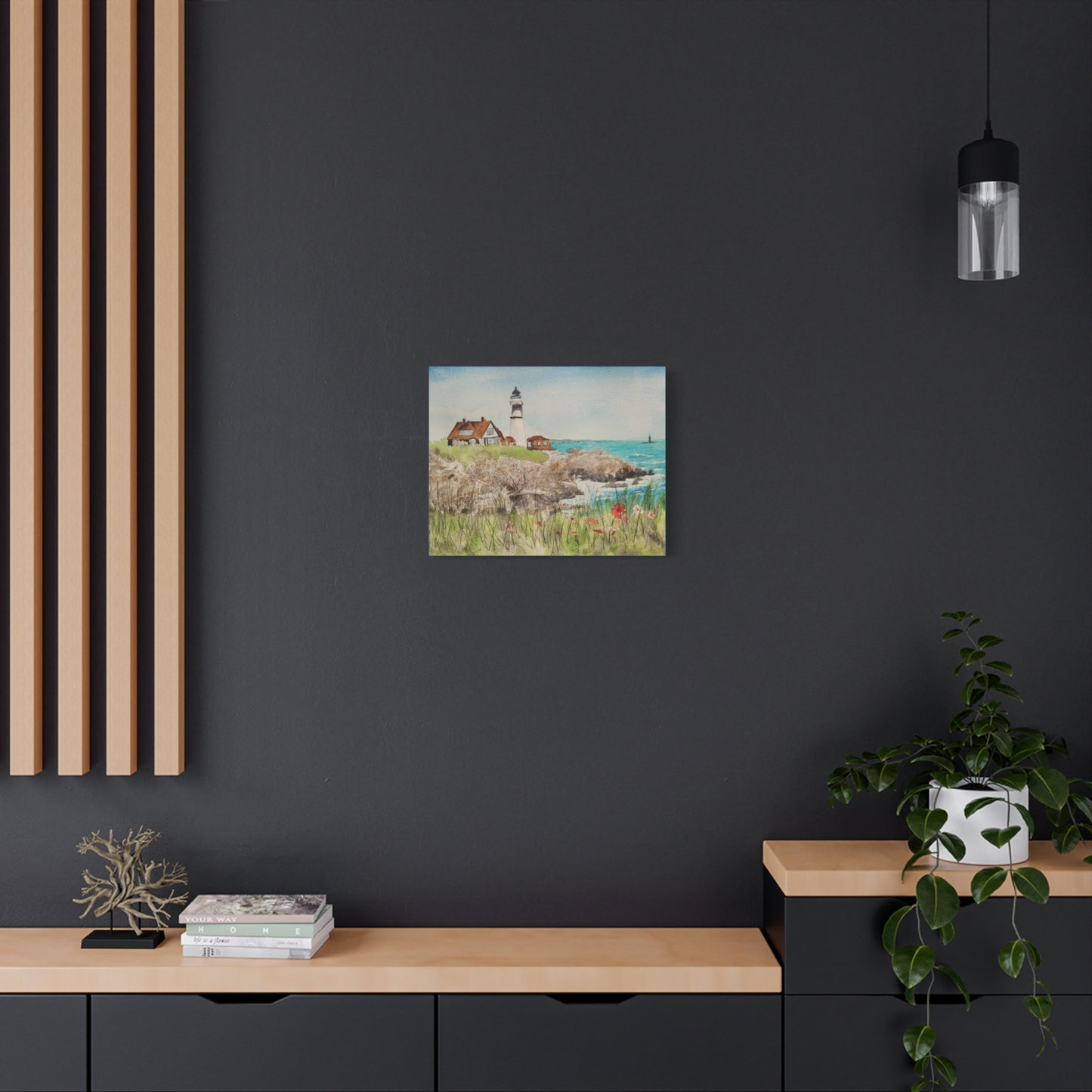 Portland Head Light Matte Canvas, Stretched, 1.25". Available in sizes 10” x 8”-20” x 16”