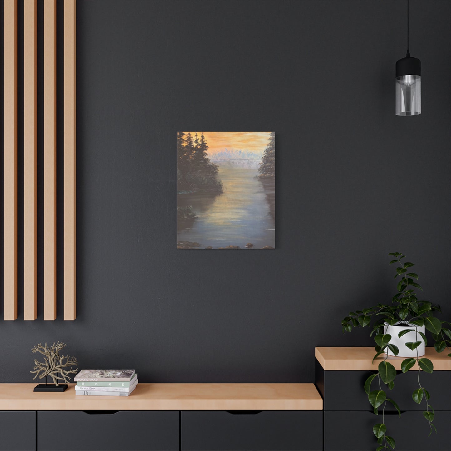Peaceful Northwoods Lake Matte Canvas, Stretched, 1.25". Available in sizes from 8” x 10”-20” x 30”