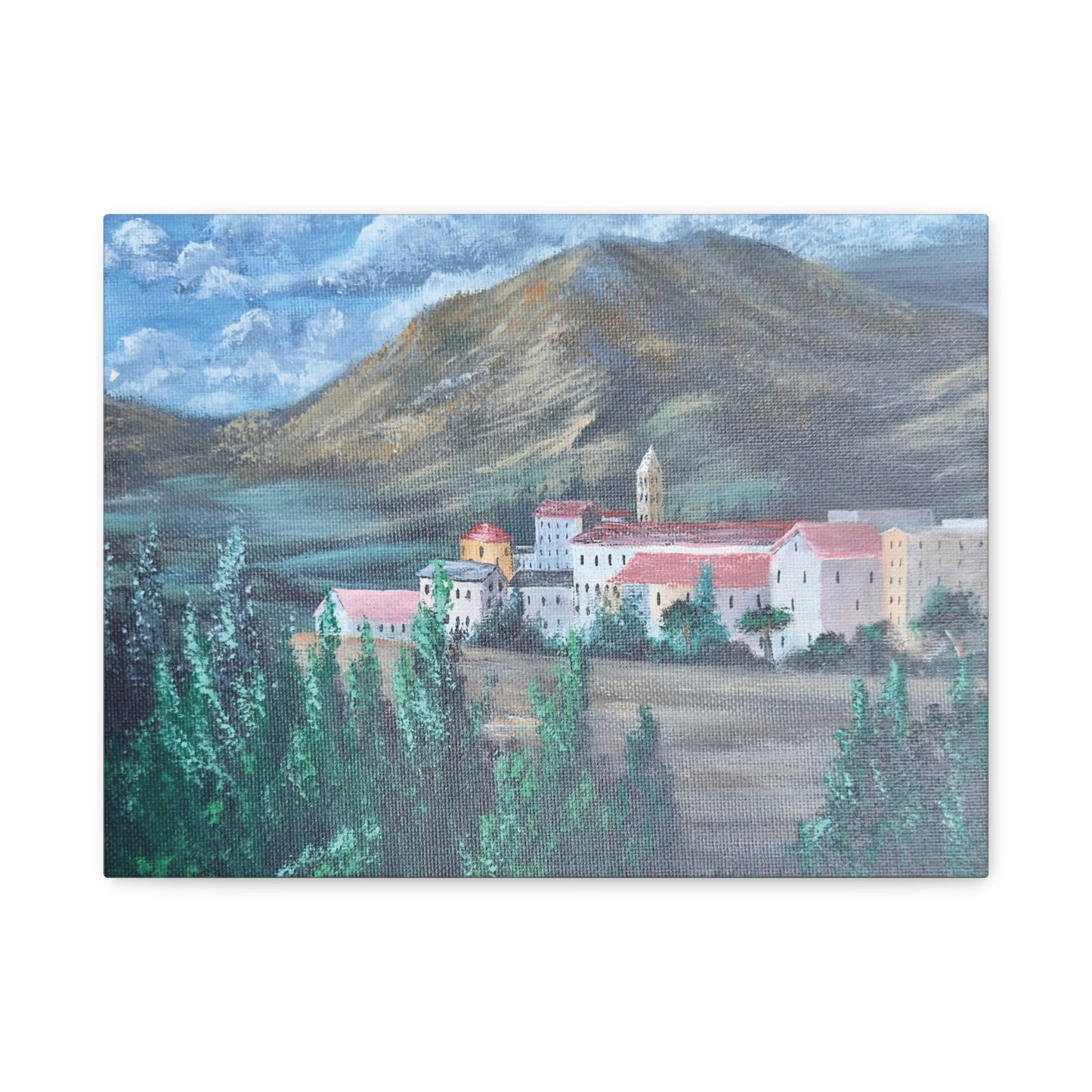 Italian Landscape Vintage Wall Art, Tivoli Matte Canvas, Stretched, 1.25". Available in sizes from 10” x 8”-30” x 20”
