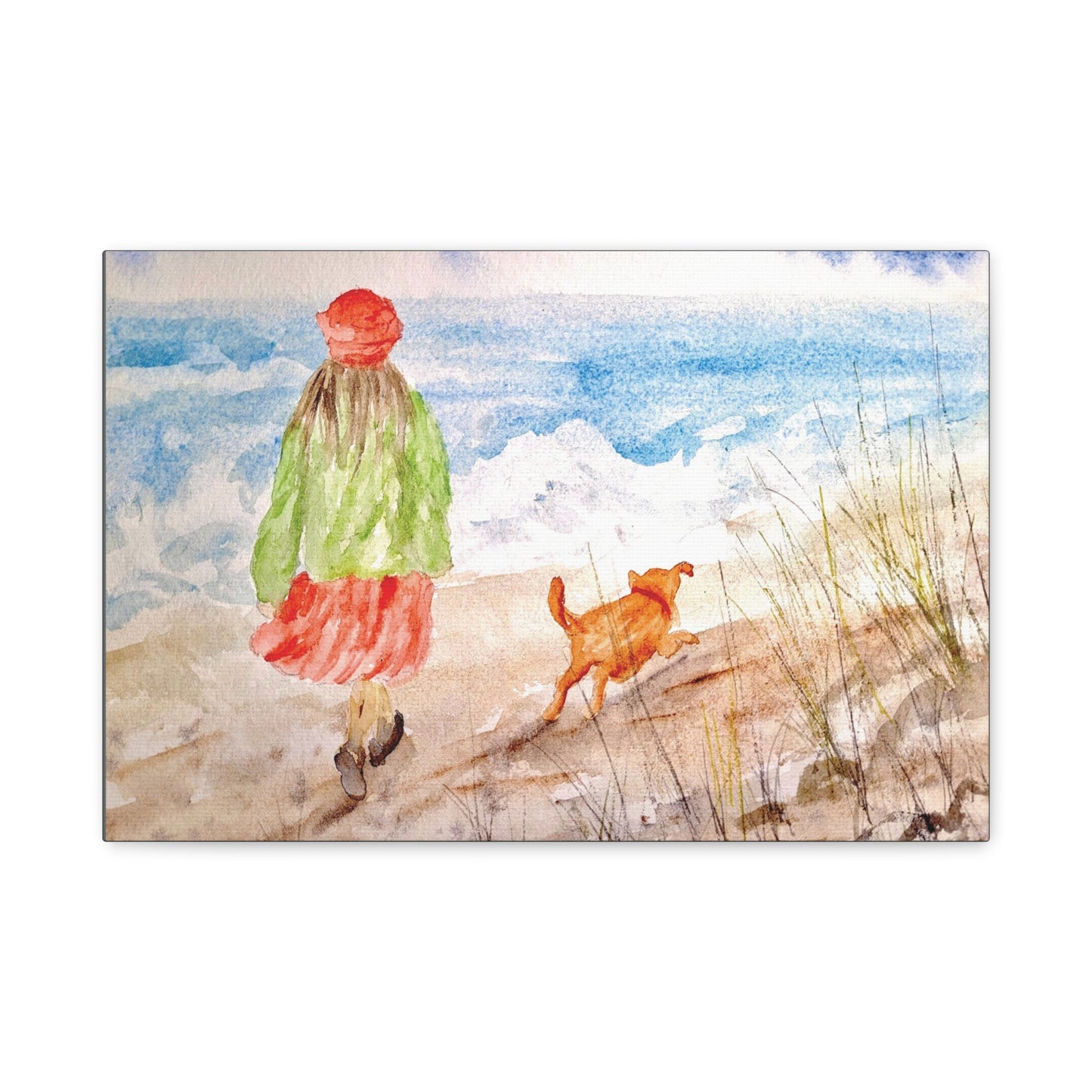 Oceanfront Friends Matte Canvas, Stretched, 1.25". Available in sizes 10” x 8”-20” x 16”