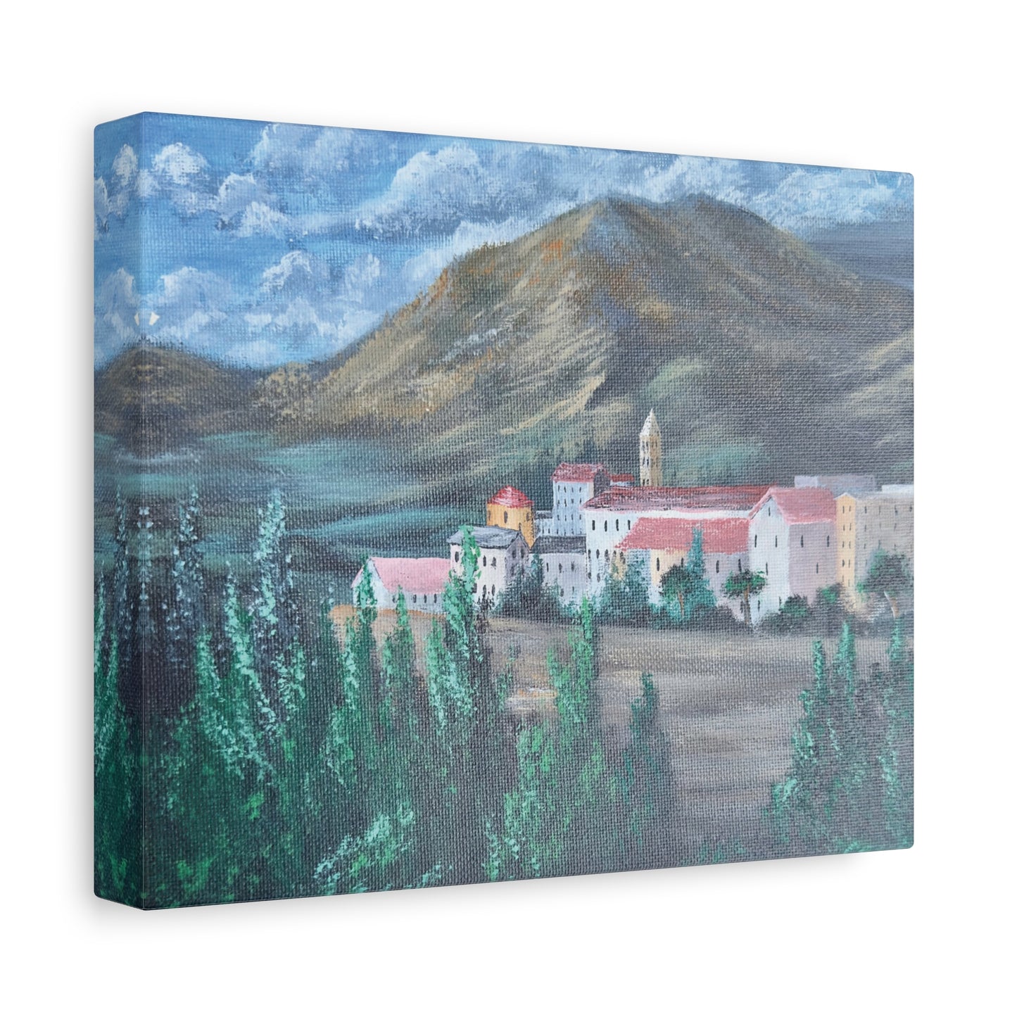 Italian Landscape Vintage Wall Art, Tivoli Matte Canvas, Stretched, 1.25". Available in sizes from 10” x 8”-30” x 20”