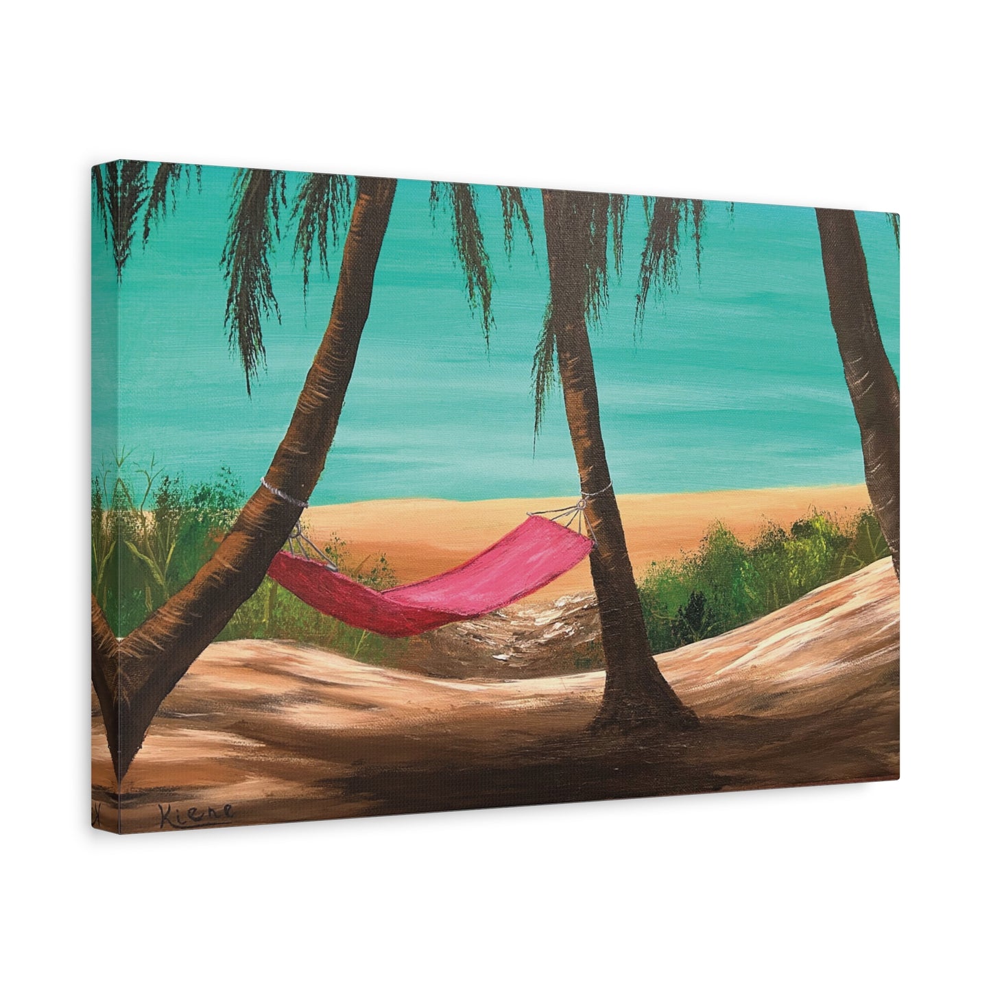 Hawaii Beach Hammock Matte Canvas, Stretched, 1.25". Available in sizes from 10” x 8”-18” x 12”