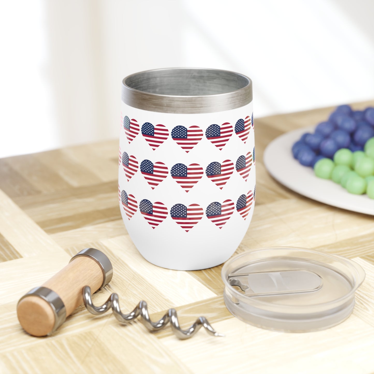 Star Spangled Hearts Chill Wine Tumbler (12 oz.)