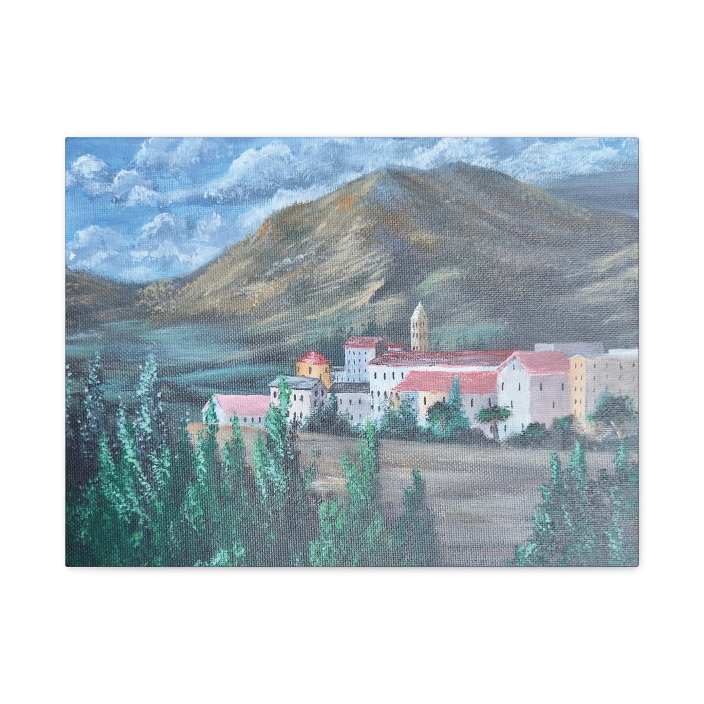 Italian Landscape Vintage Wall Art, Tivoli Matte Canvas, Stretched, 1.25". Available in sizes from 10” x 8”-30” x 20”
