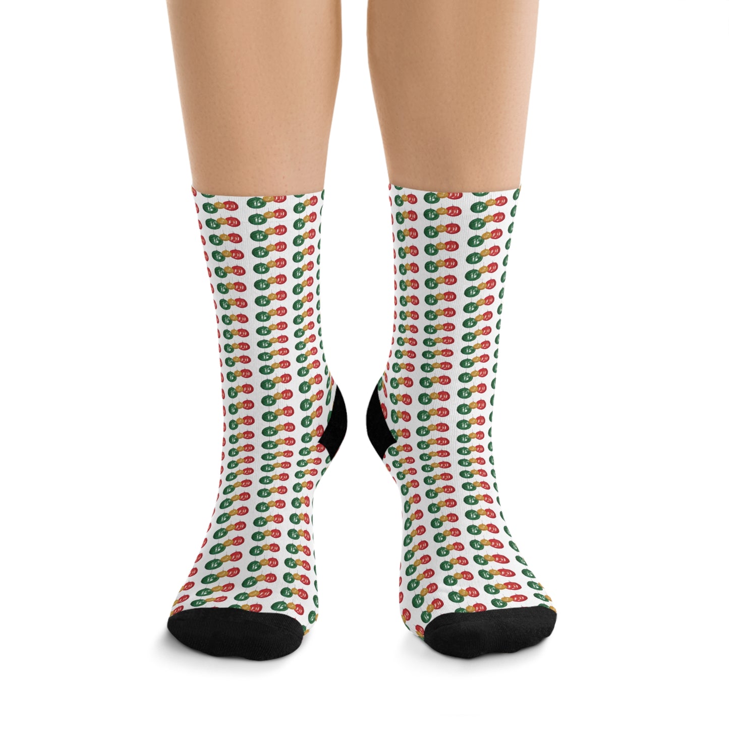 Baubles Recycled Poly Socks Featuring Art Dude (Cream)