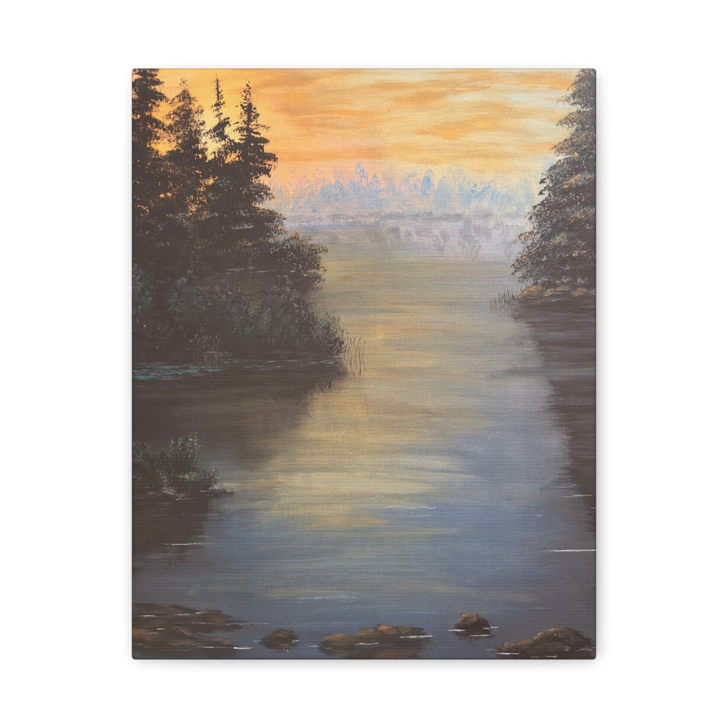 Peaceful Northwoods Lake Matte Canvas, Stretched, 1.25". Available in sizes from 8” x 10”-20” x 30”