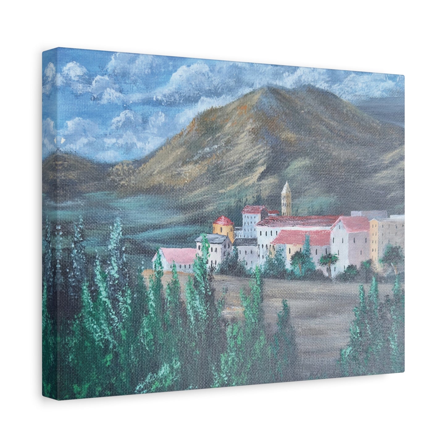 Italian Landscape Vintage Wall Art, Tivoli Matte Canvas, Stretched, 1.25". Available in sizes from 10” x 8”-30” x 20”