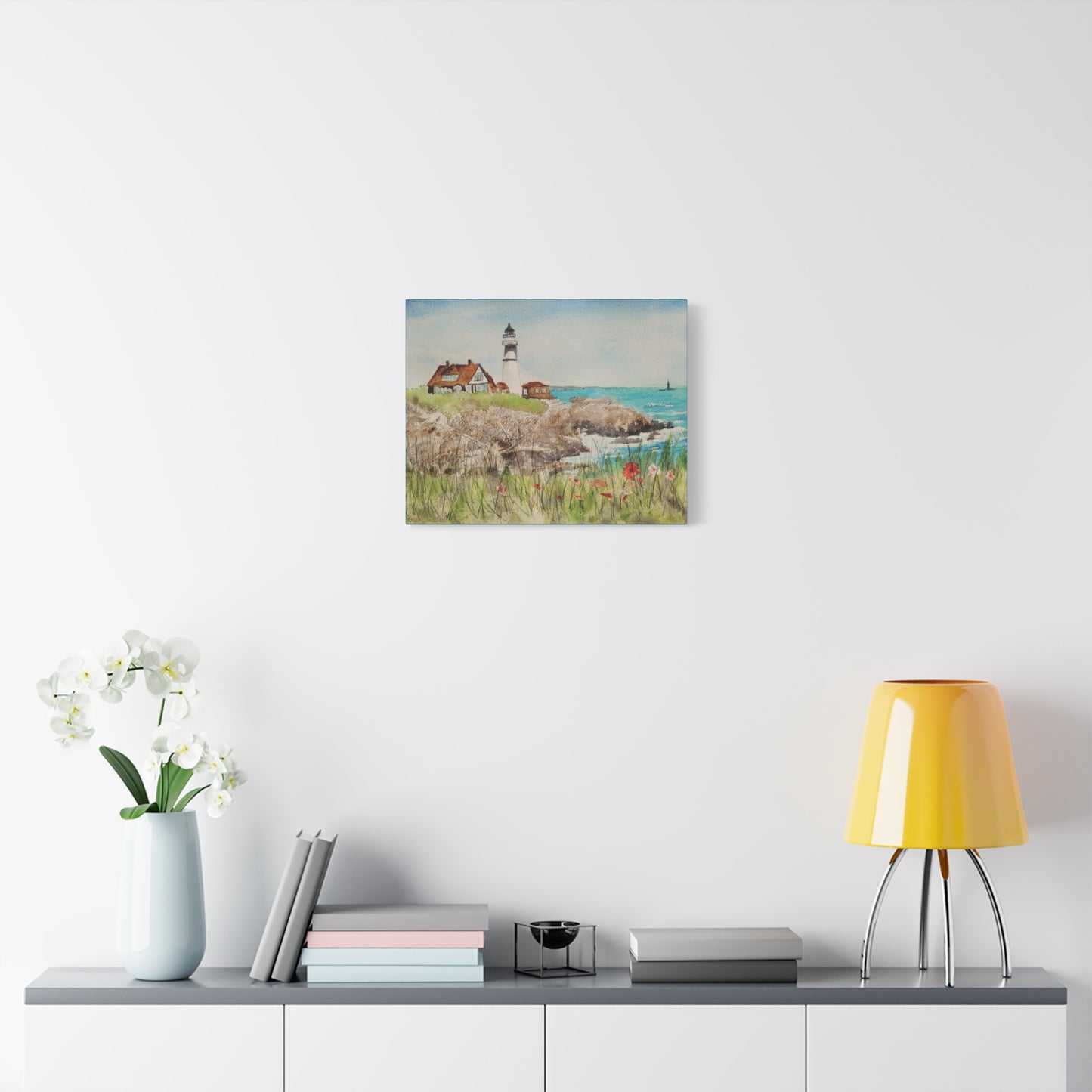 Portland Head Light Matte Canvas, Stretched, 1.25". Available in sizes 10” x 8”-20” x 16”