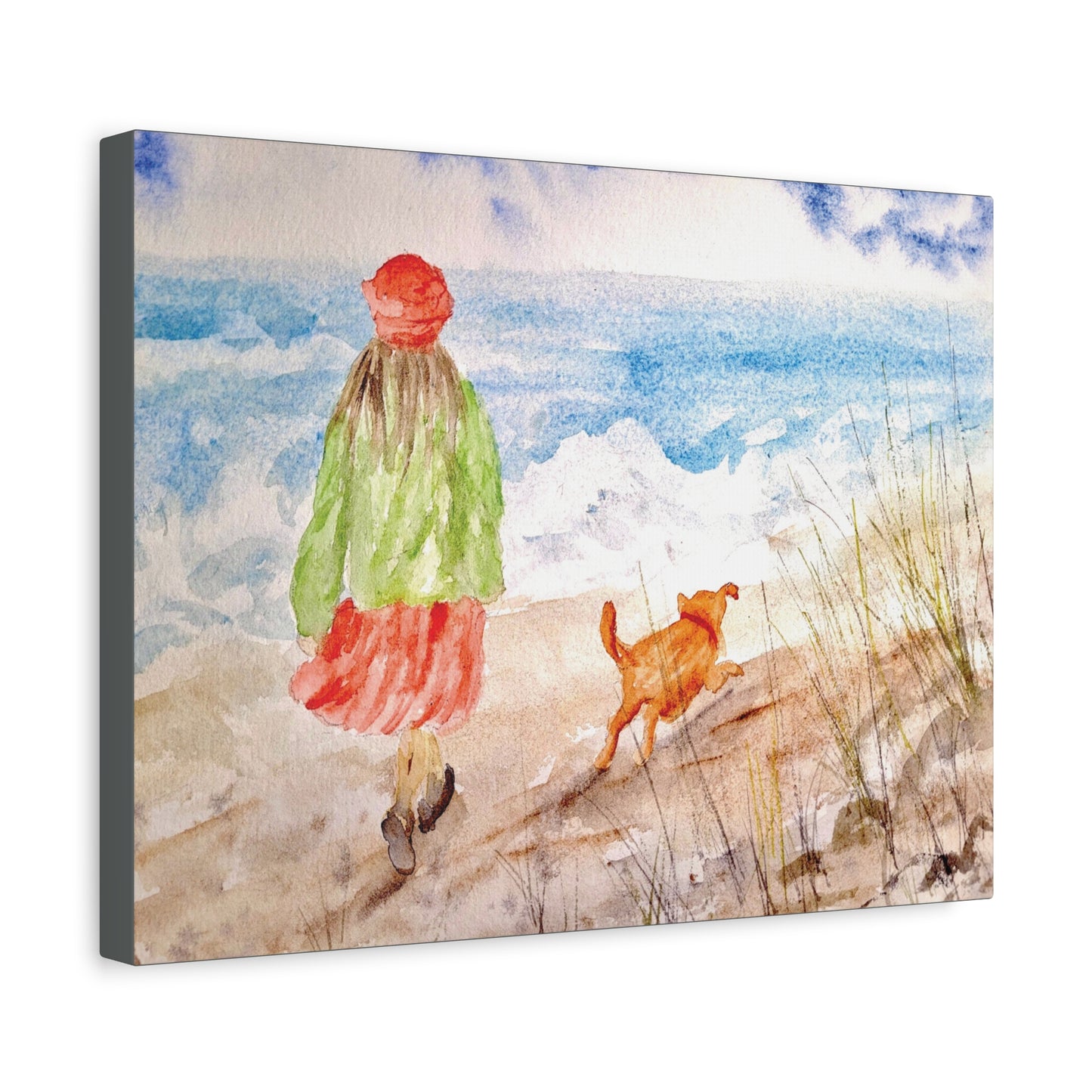 Oceanfront Friends Matte Canvas, Stretched, 1.25". Available in sizes 10” x 8”-20” x 16”
