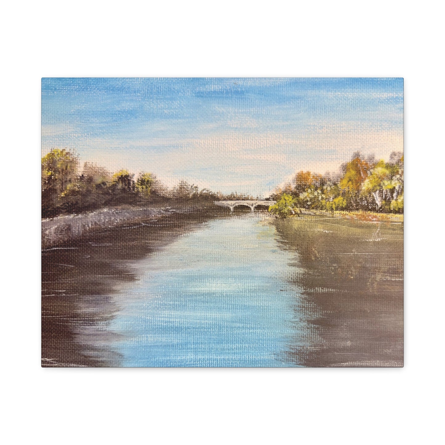 Scenic Tiber River, Rome Matte Canvas, Stretched, 1.25". Available in sizes from 10” x 8”-30” x 24”