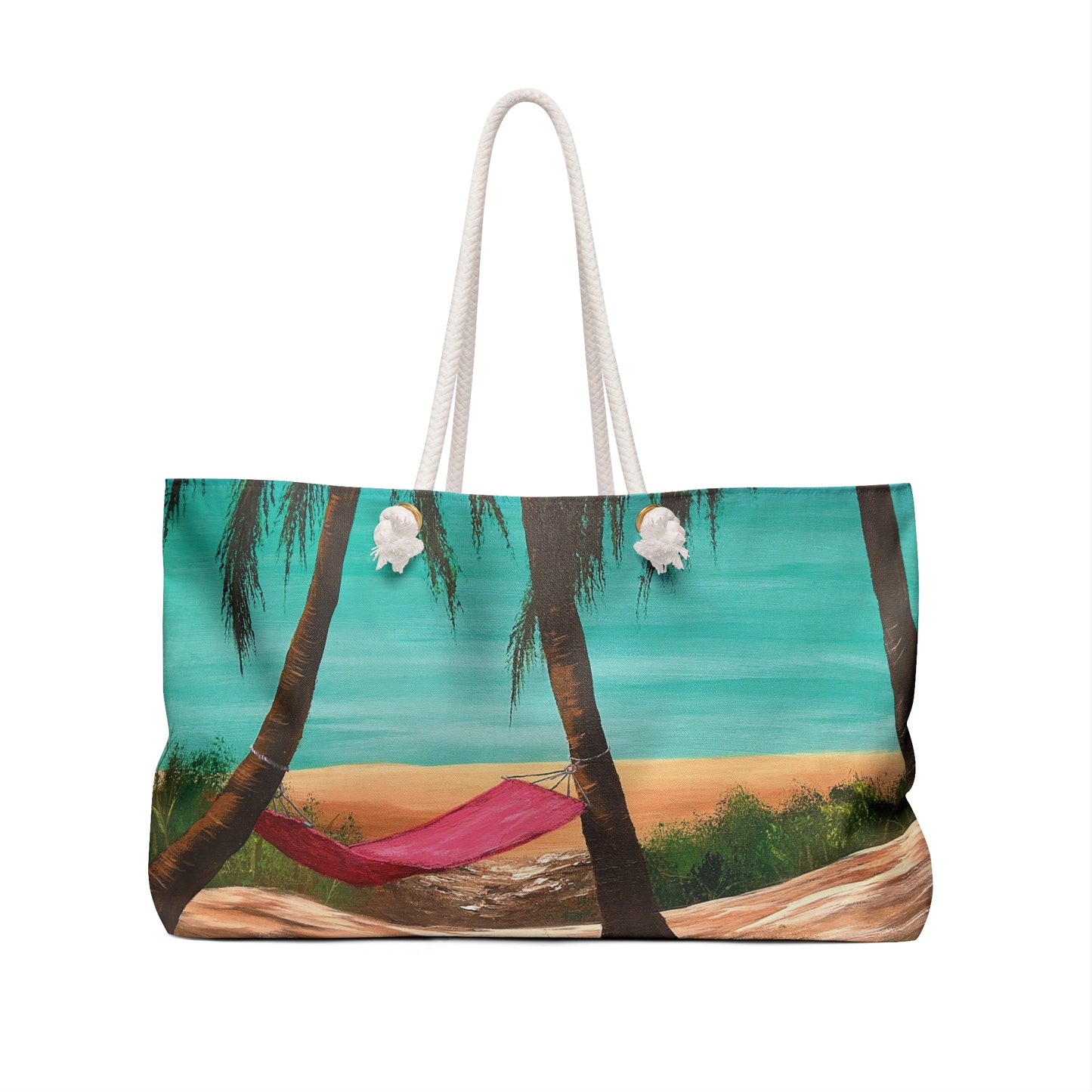 Simple Weekender Bag Featuring Hawaii Beach Hammock