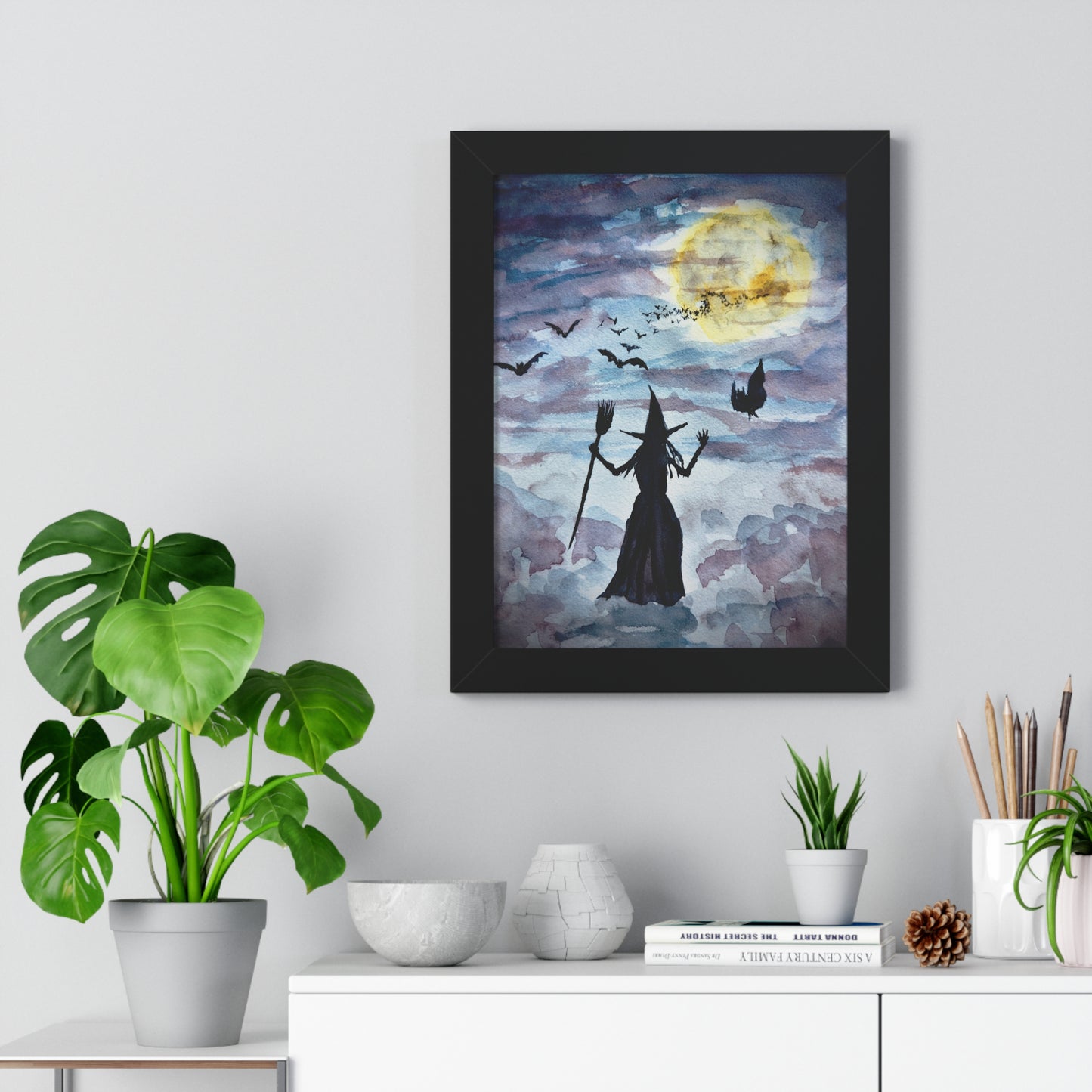 Be Witching Framed Vertical Poster. Available in sizes 11” x 14”-20” x 30”