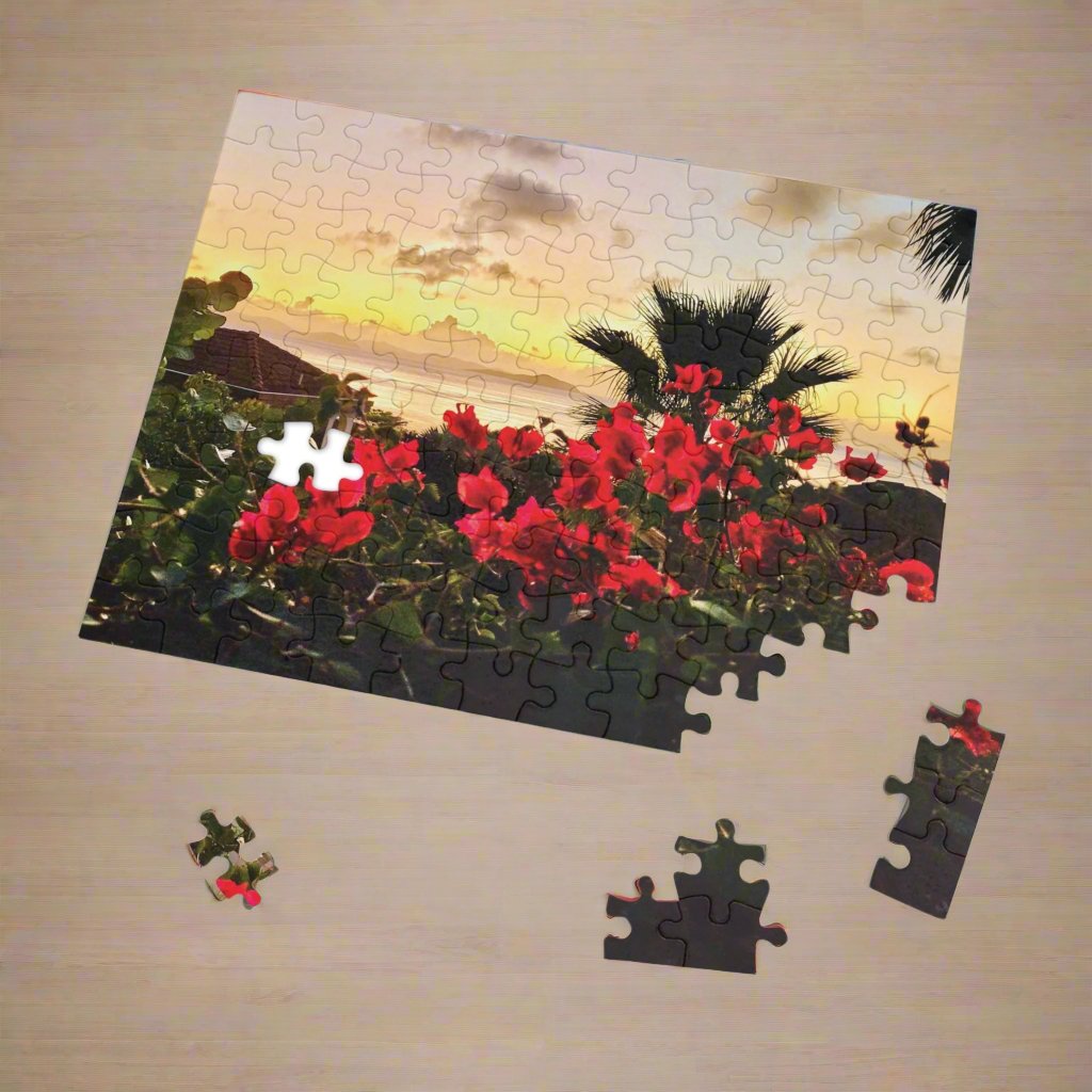 Island Sunset Jigsaw Puzzle (110 and 252-Piece)