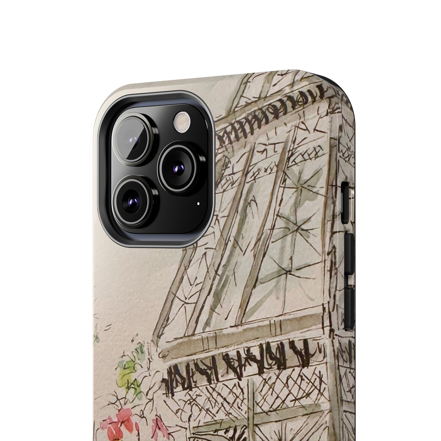 Eiffel Tower and Paris Flowers Phone Case for iPhone 15, 14, 13 and More