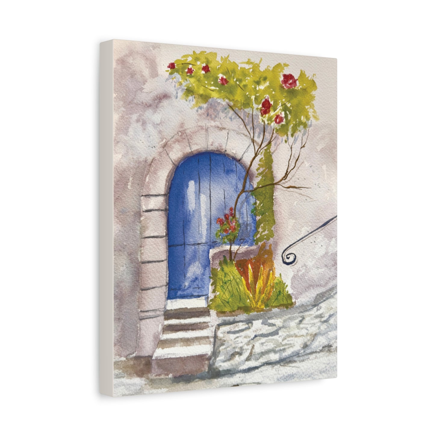 Blue Door Matte Canvas, Stretched, 1.25". Available in sizes from 8" x 10"-24" x 32"
