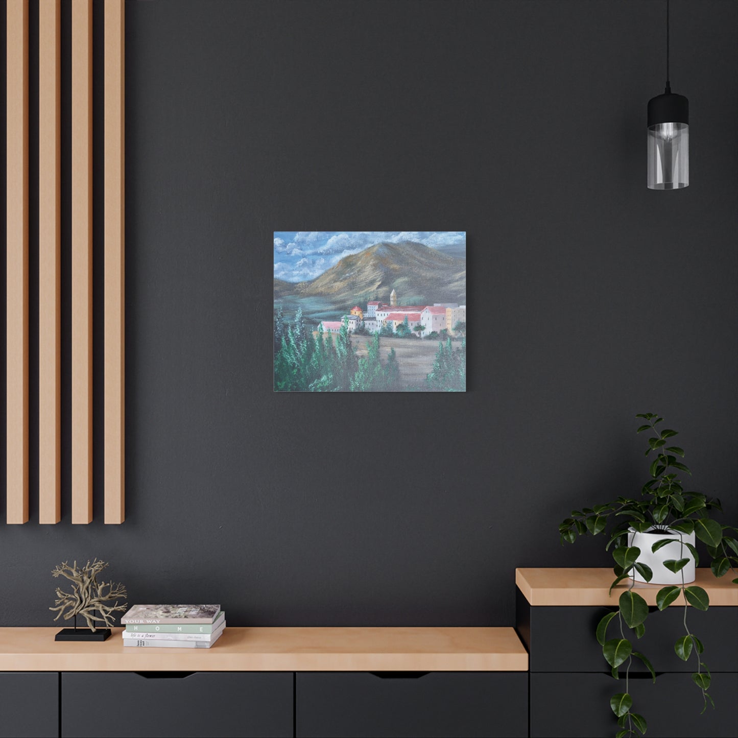 Italian Landscape Vintage Wall Art, Tivoli Matte Canvas, Stretched, 1.25". Available in sizes from 10” x 8”-30” x 20”