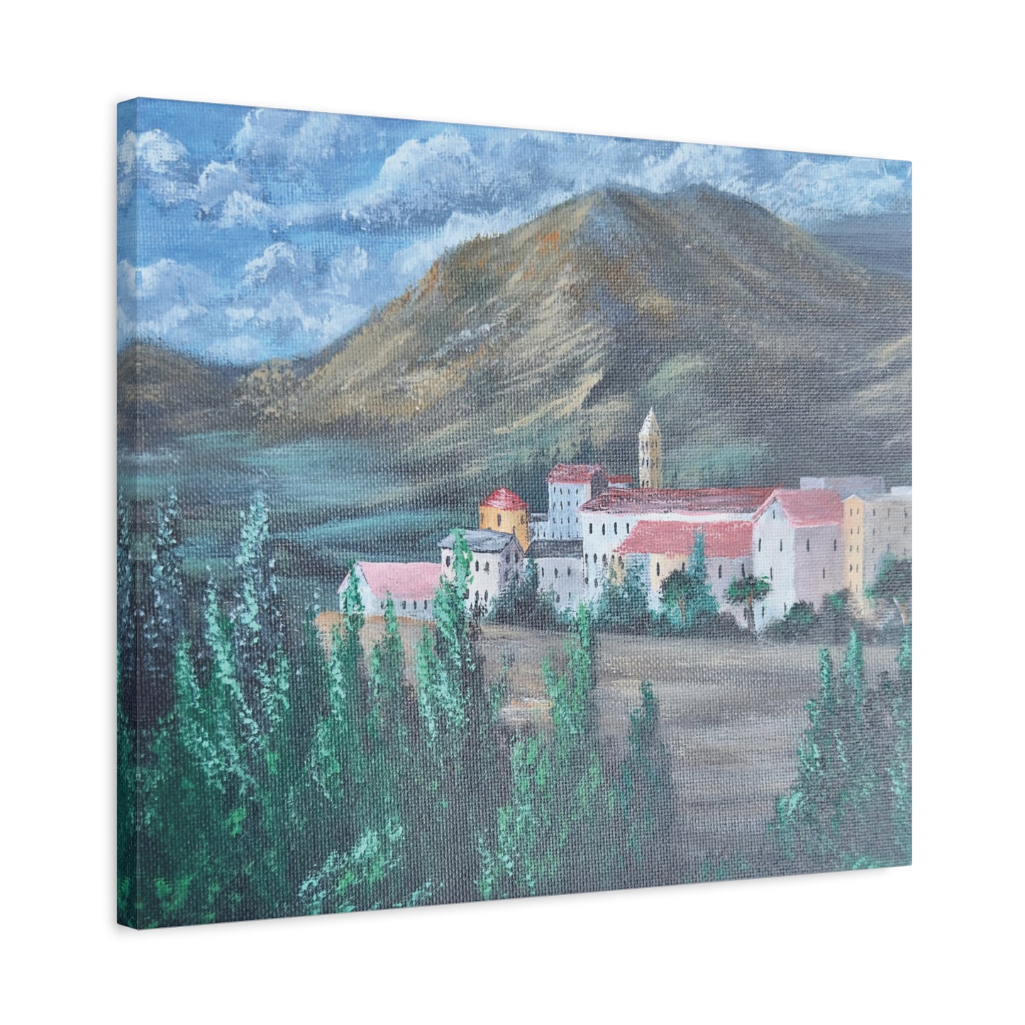 Italian Landscape Vintage Wall Art, Tivoli Matte Canvas, Stretched, 1.25". Available in sizes from 10” x 8”-30” x 20”
