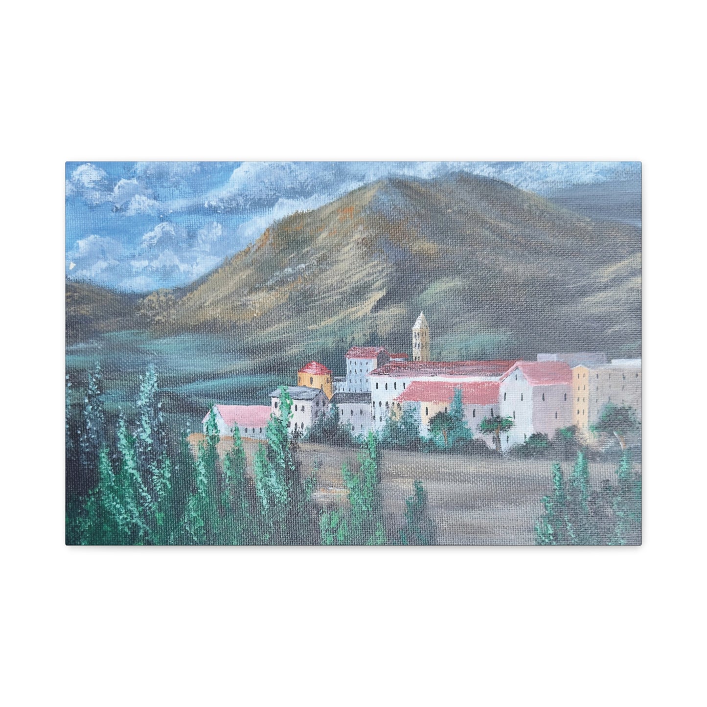 Italian Landscape Vintage Wall Art, Tivoli Matte Canvas, Stretched, 1.25". Available in sizes from 10” x 8”-30” x 20”