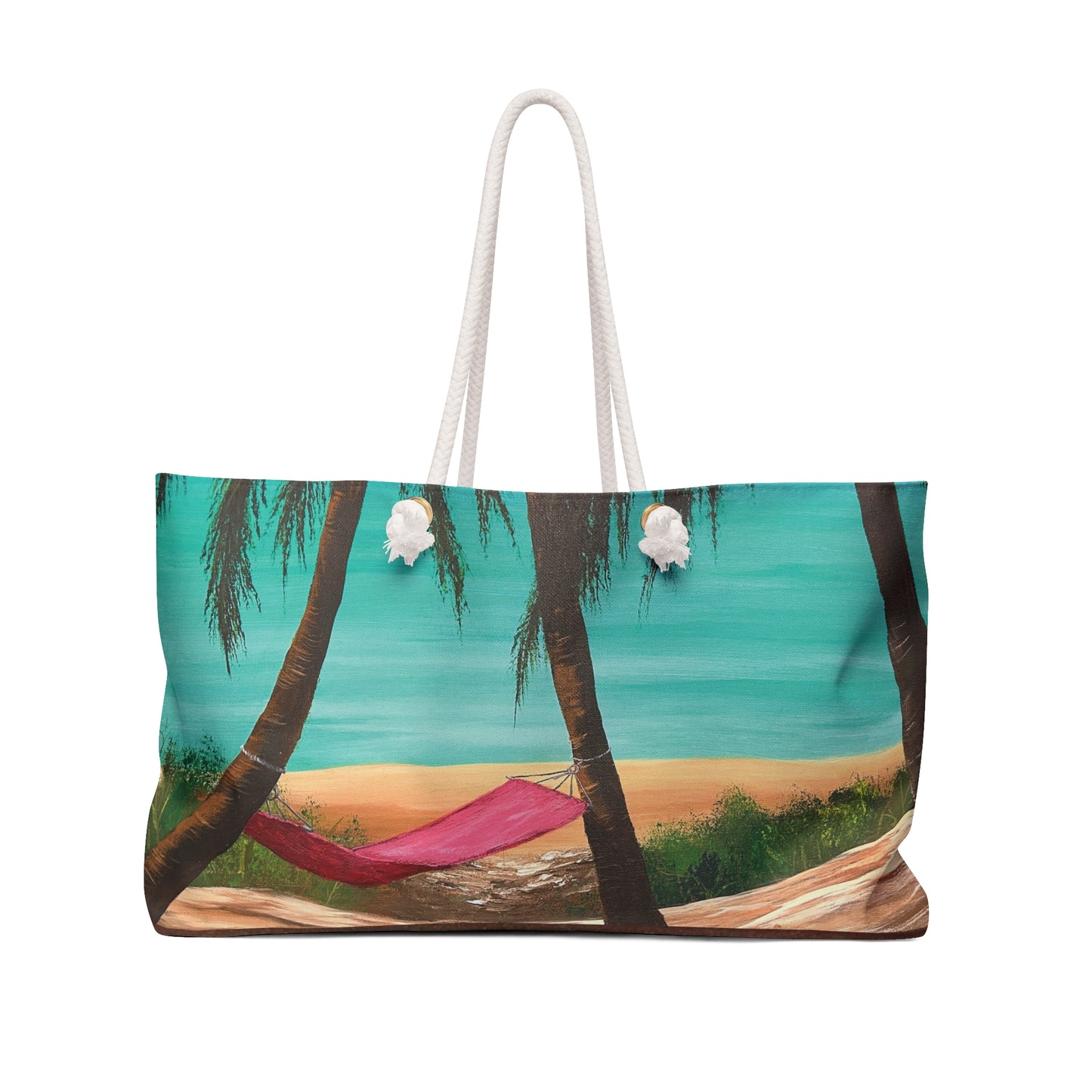 Simple Weekender Bag Featuring Hawaii Beach Hammock