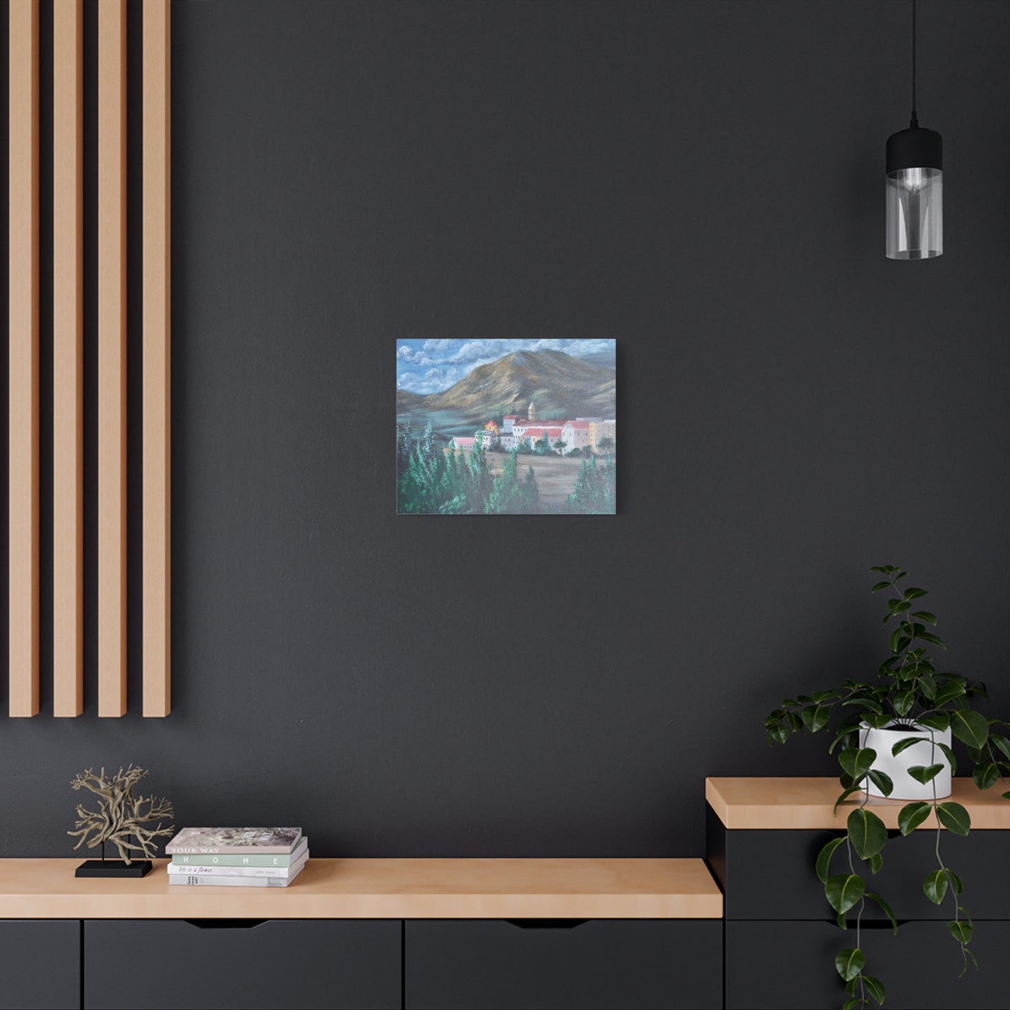 Italian Landscape Vintage Wall Art, Tivoli Matte Canvas, Stretched, 1.25". Available in sizes from 10” x 8”-30” x 20”